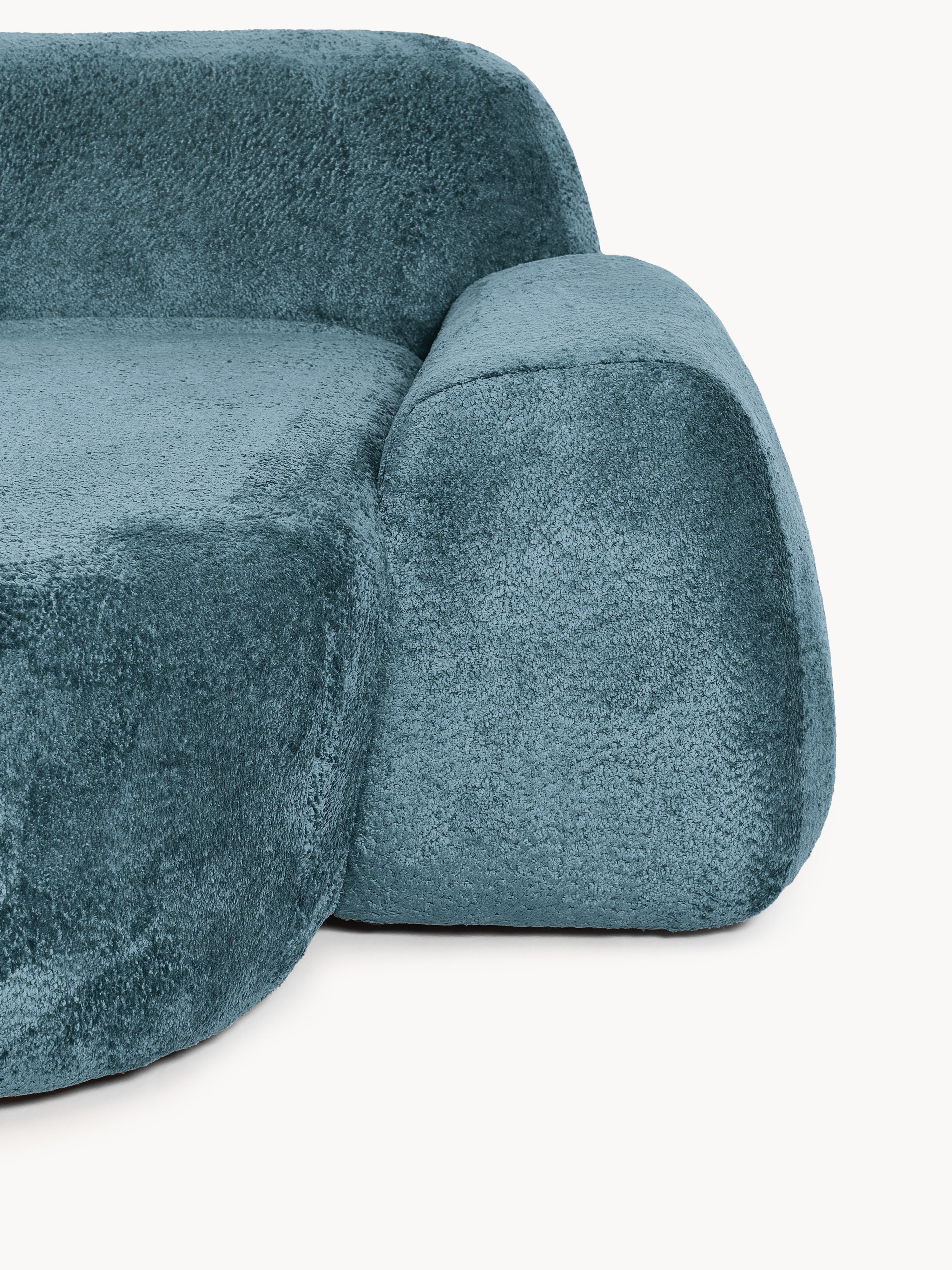 Modulares Teddy-Bouclé-Ecksofa Wolke (4-Sitzer)