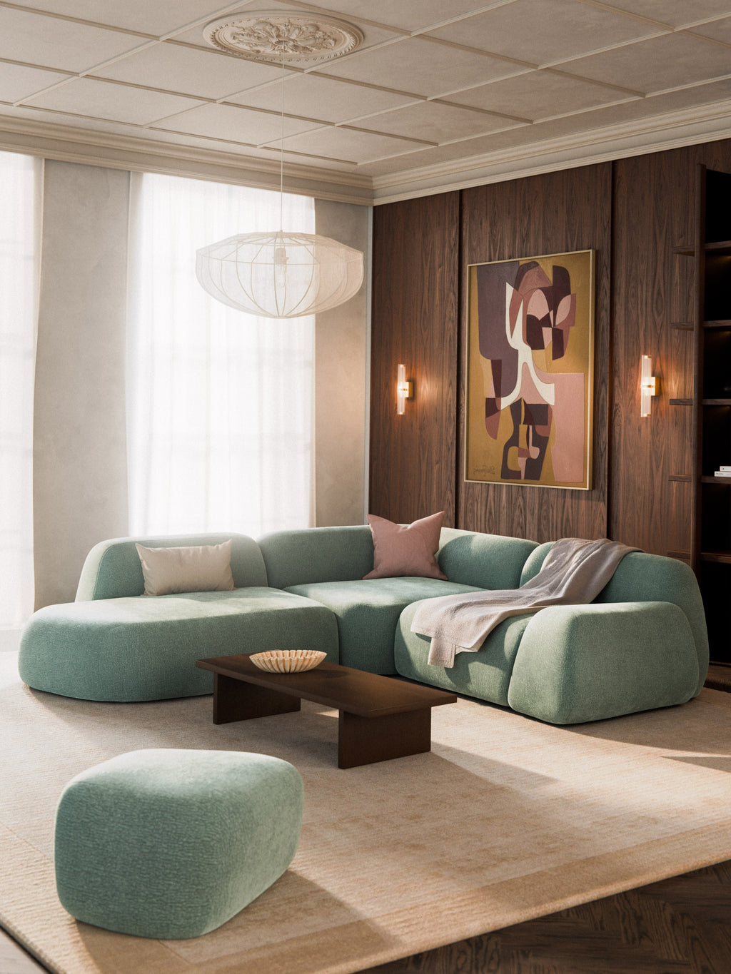 Modulares Ecksofa Wolke (4-Sitzer) mit Chaiselongue