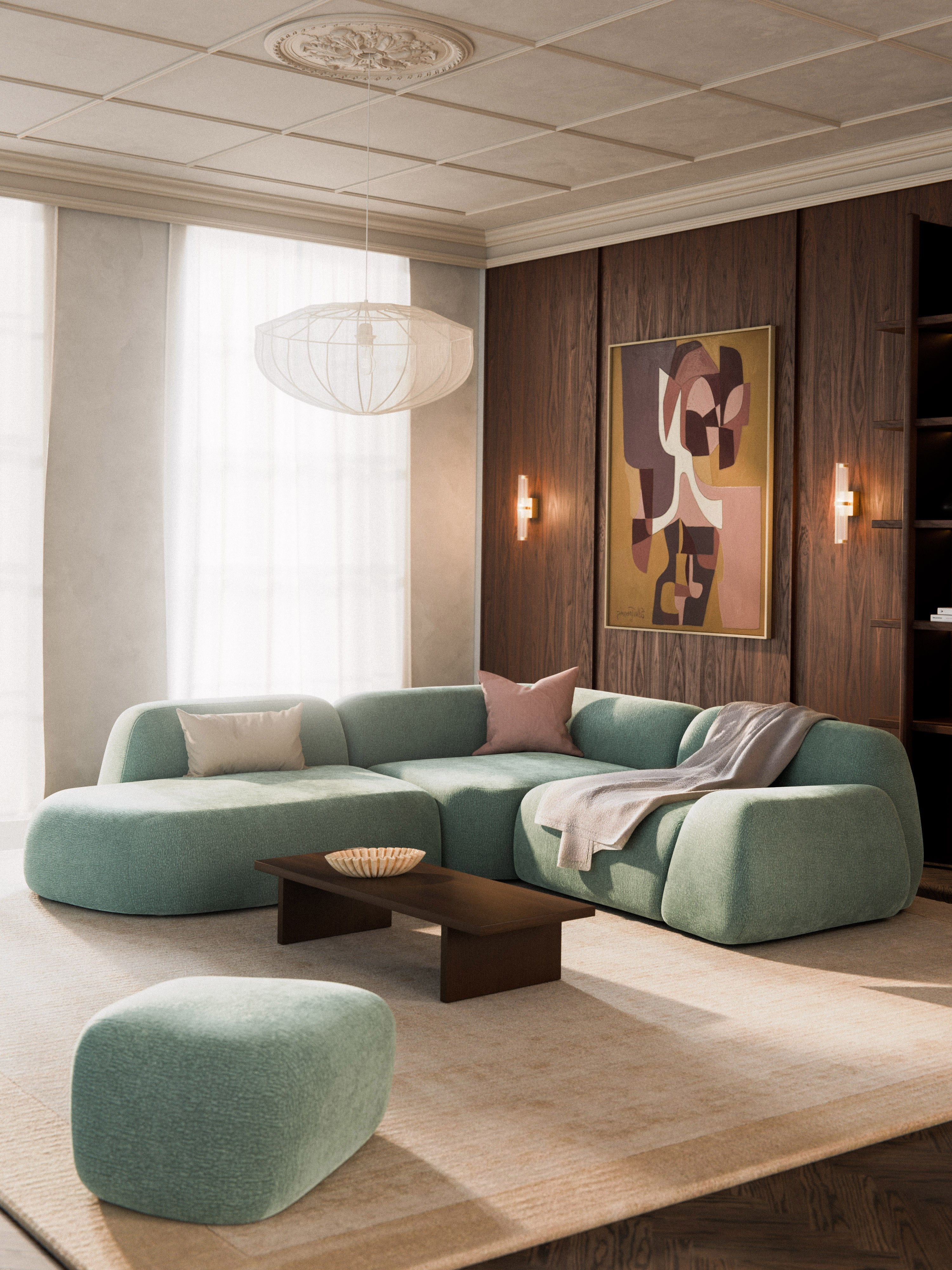 Modulares Ecksofa Wolke (4-Sitzer) mit Chaiselongue