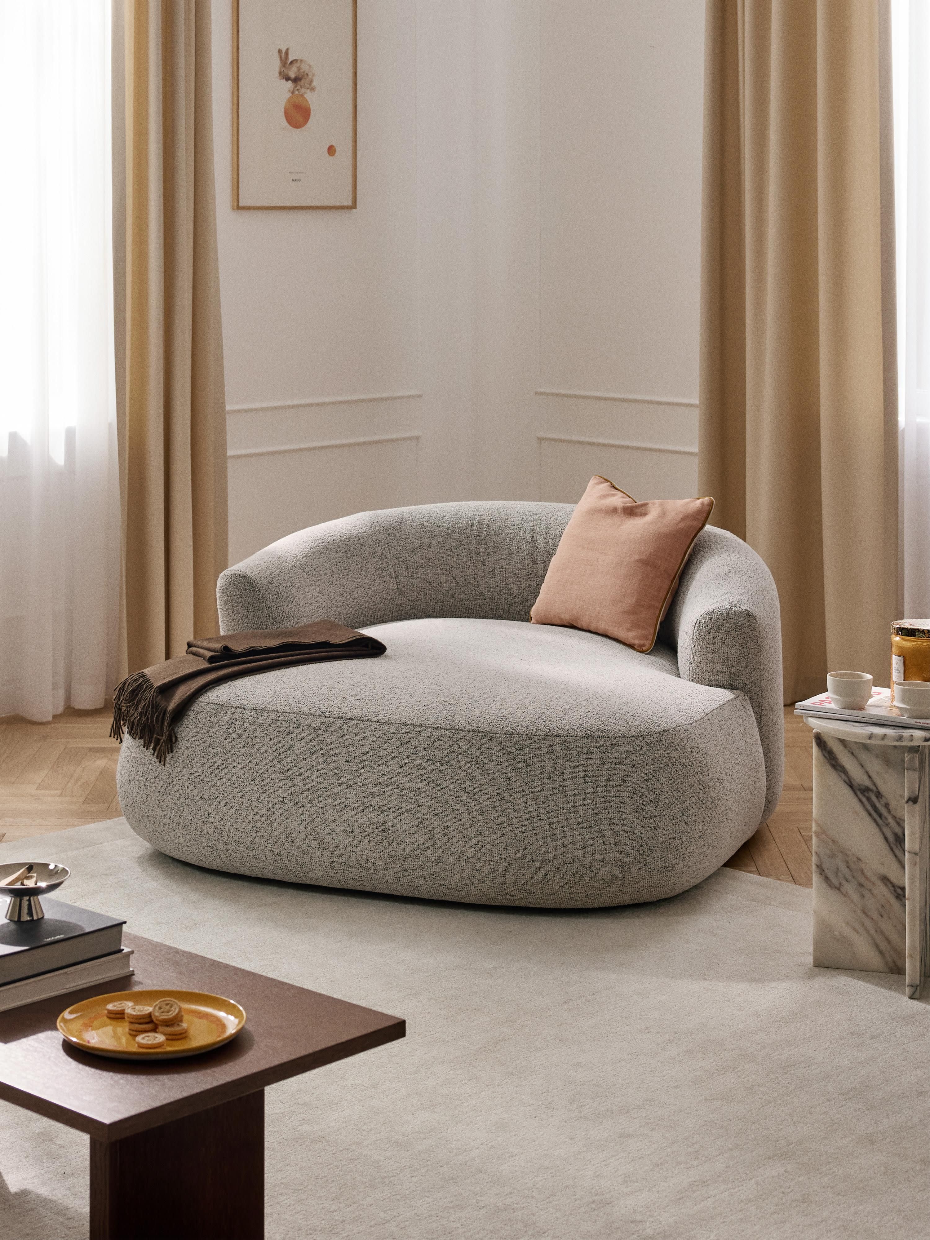 Bouclé-XL-Loungesessel Sofia