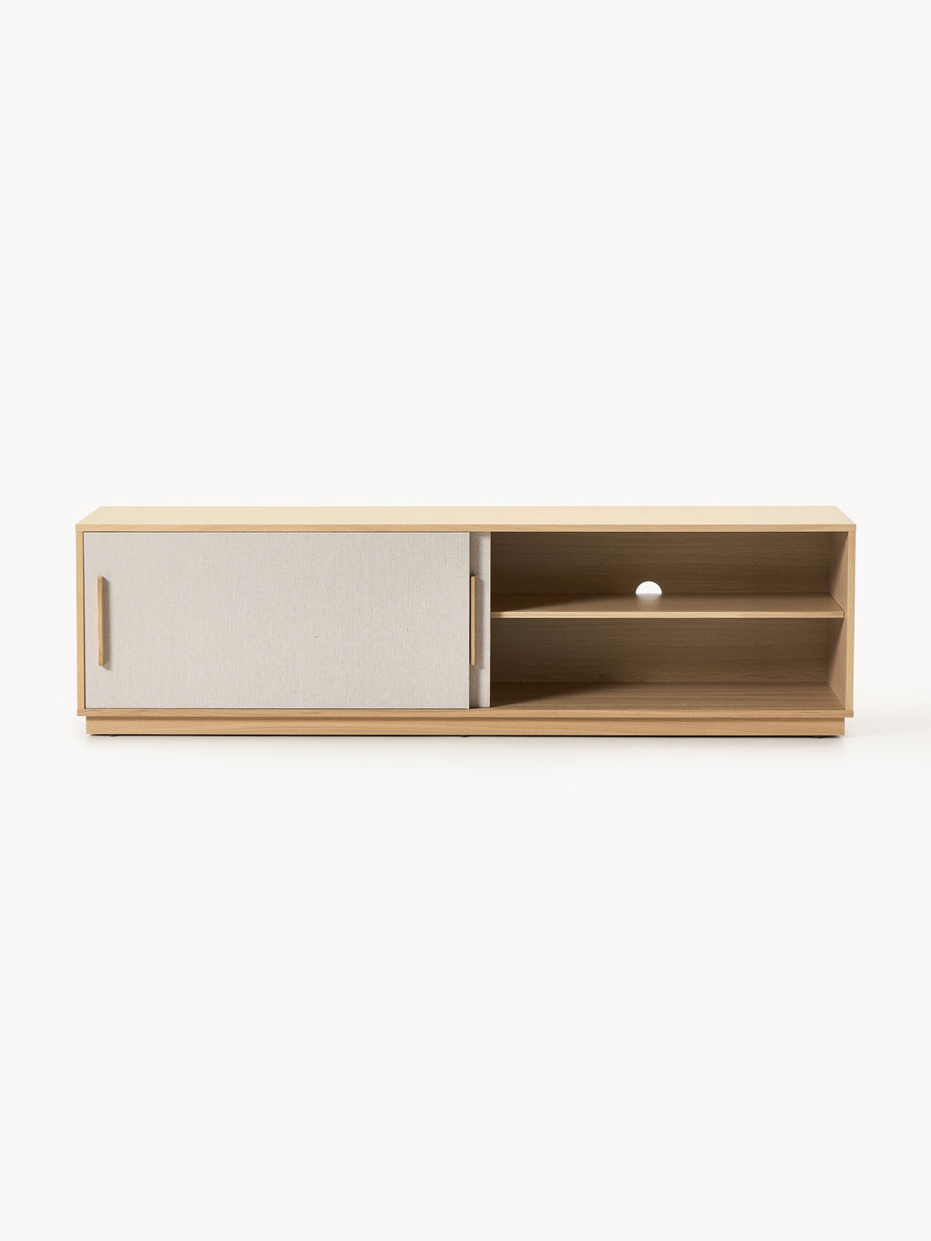 Holz-TV-Lowboard Wisp mit gepolsterter Front