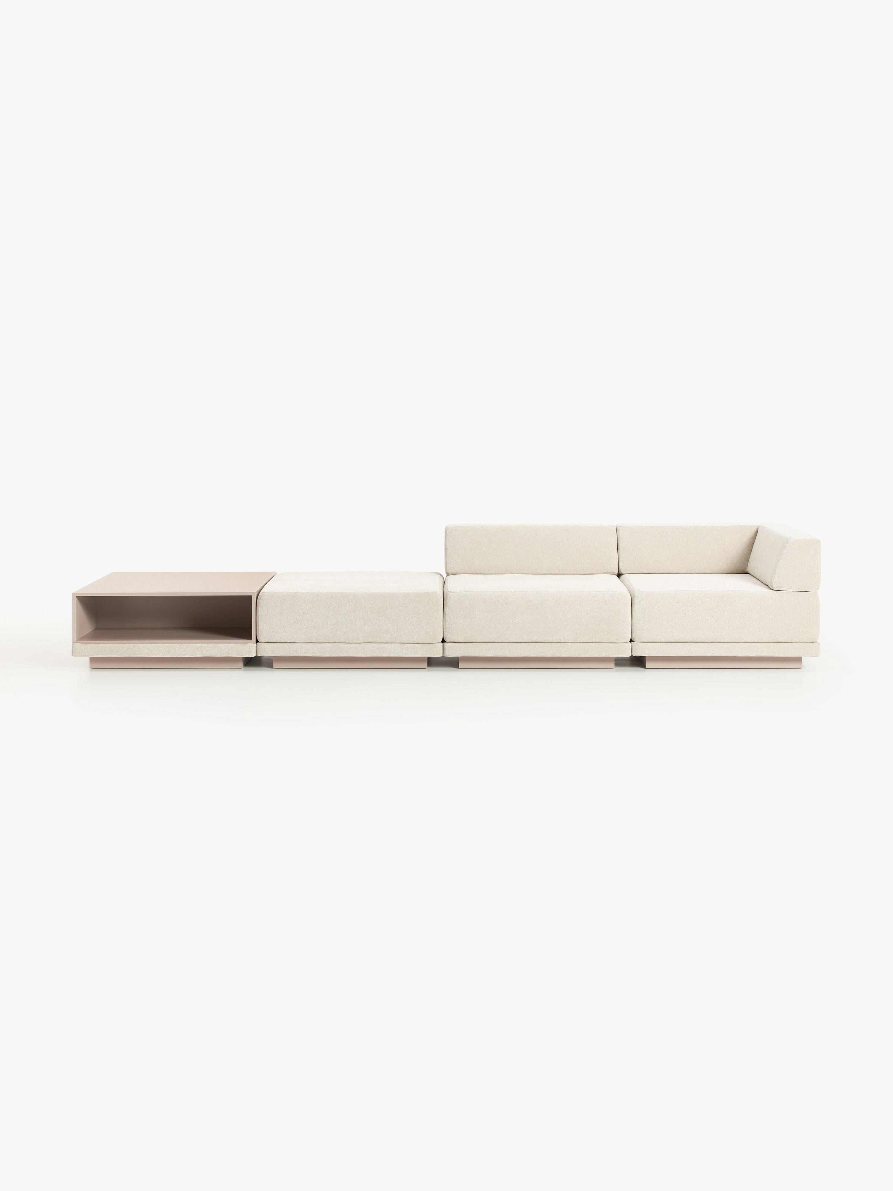Galeriebild 1 - Modulares Sofa Colin (4-Sitzer) mit Couchtisch & Ottomane