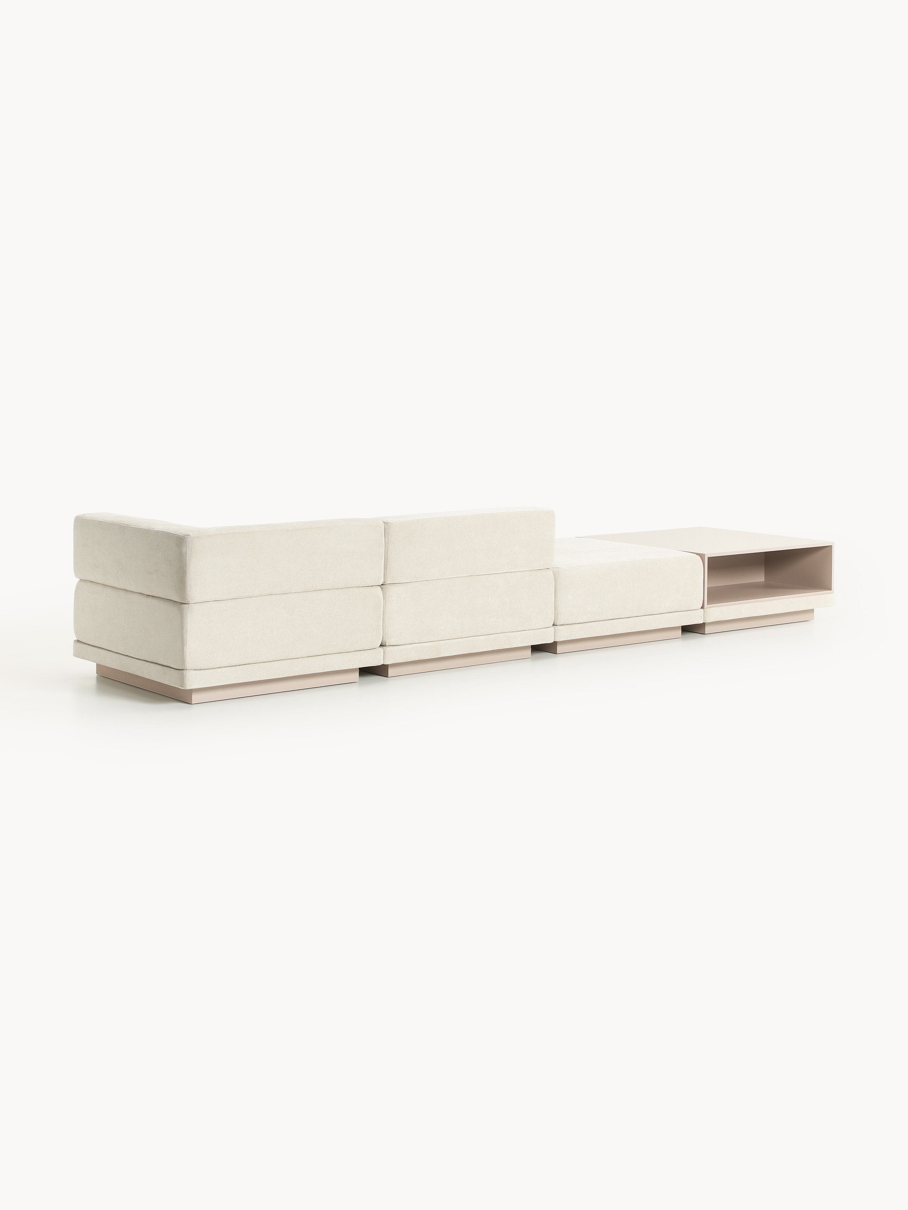 Modulares Sofa Colin (4-Sitzer) mit Couchtisch & Ottomane