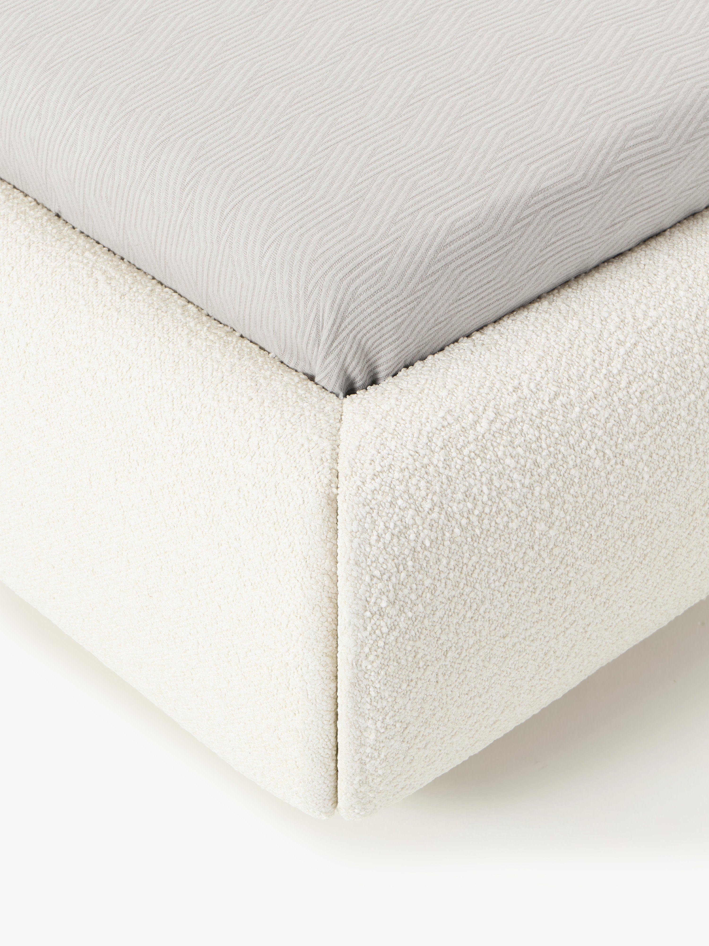 Bouclé-Polster-Einzelbett Alba
