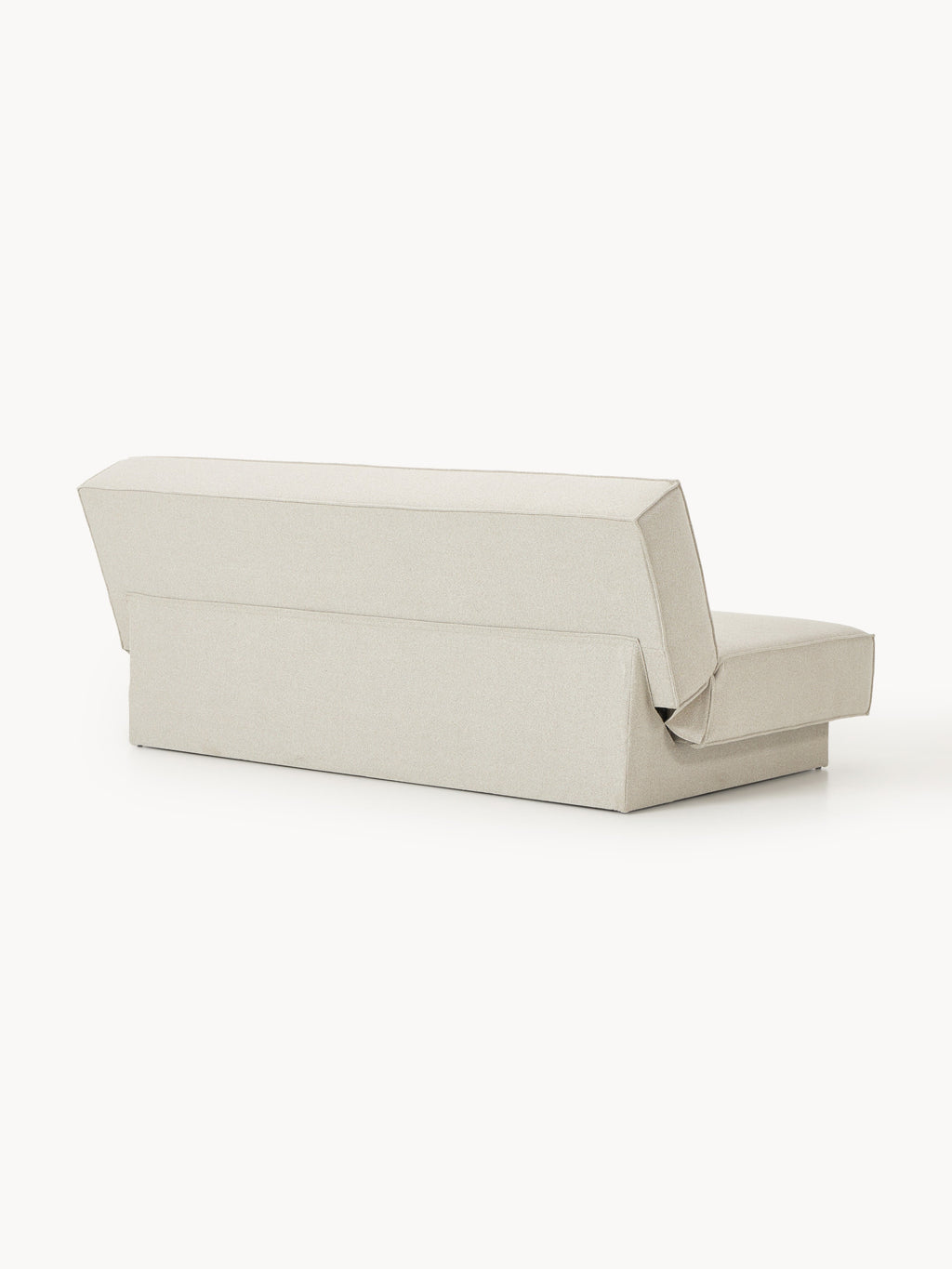 Bouclé-Schlafsofa David mit Stauraum