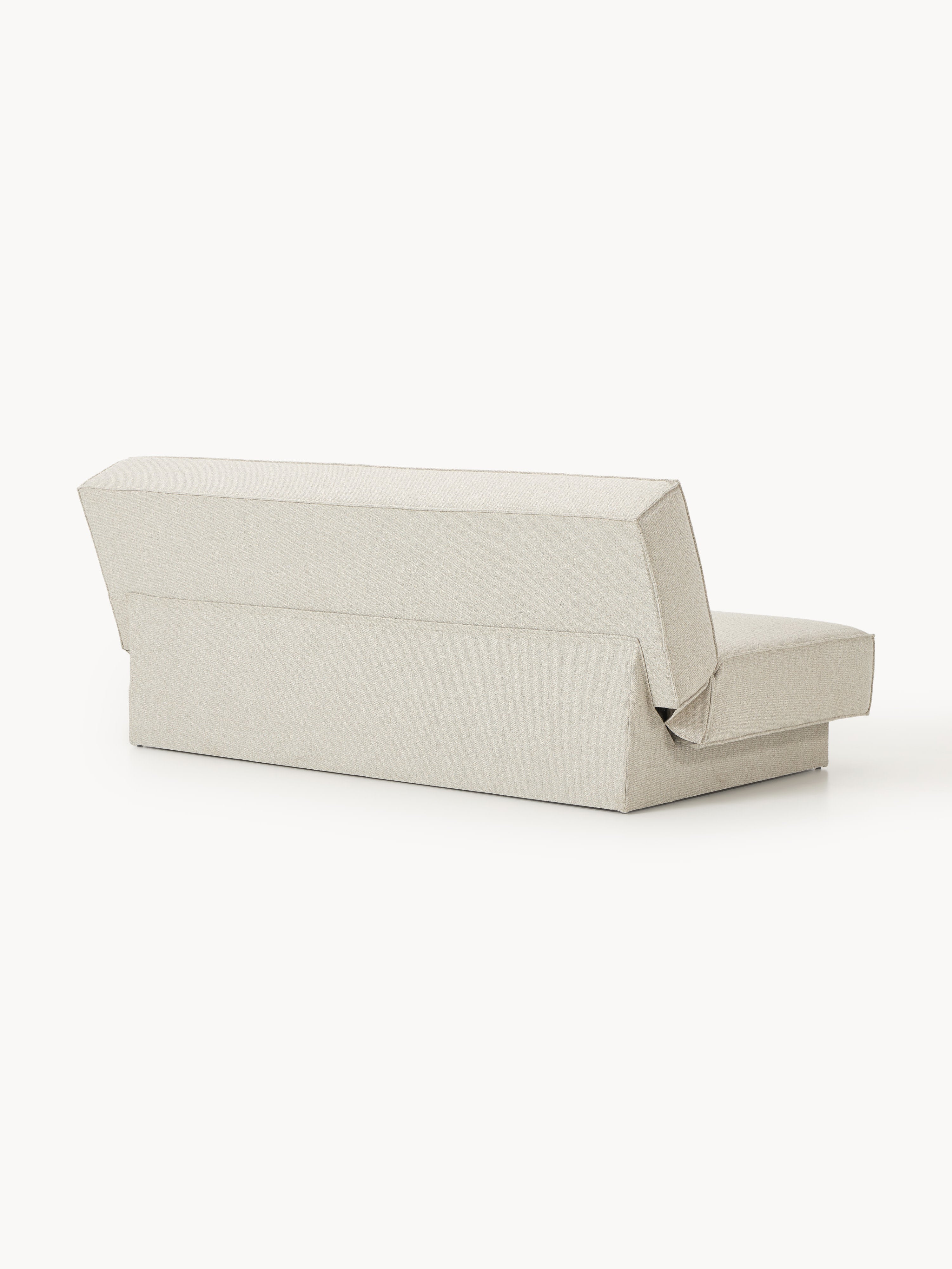 Bouclé-Schlafsofa David mit Stauraum