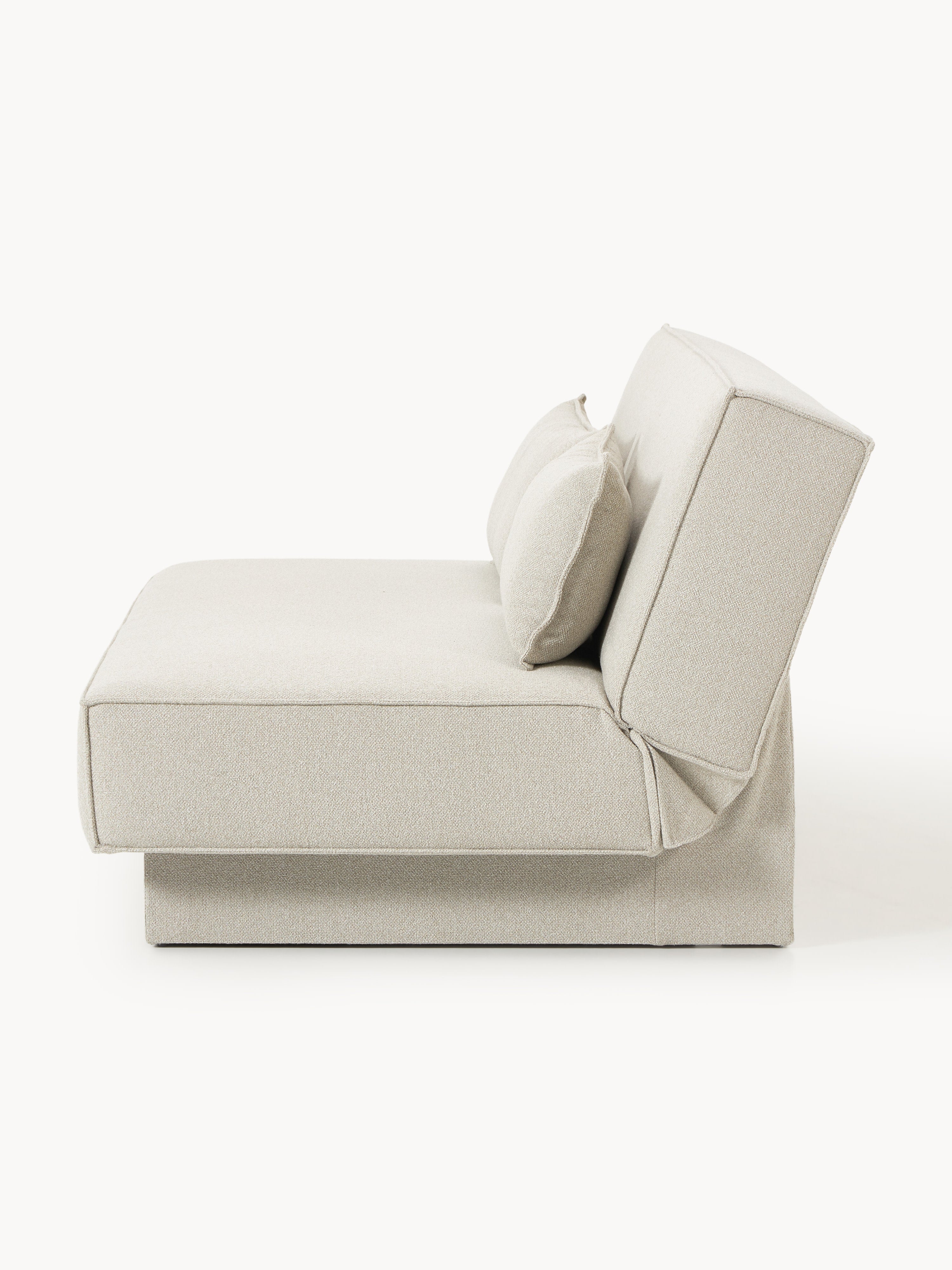 Bouclé-Schlafsofa David mit Stauraum