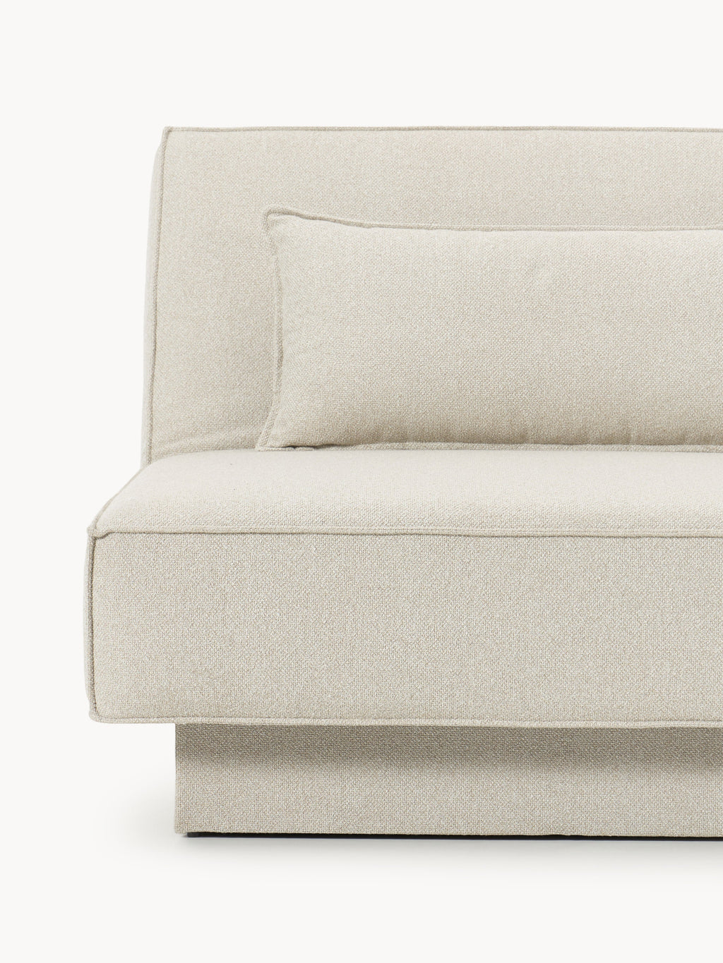 Bouclé-Schlafsofa David mit Stauraum