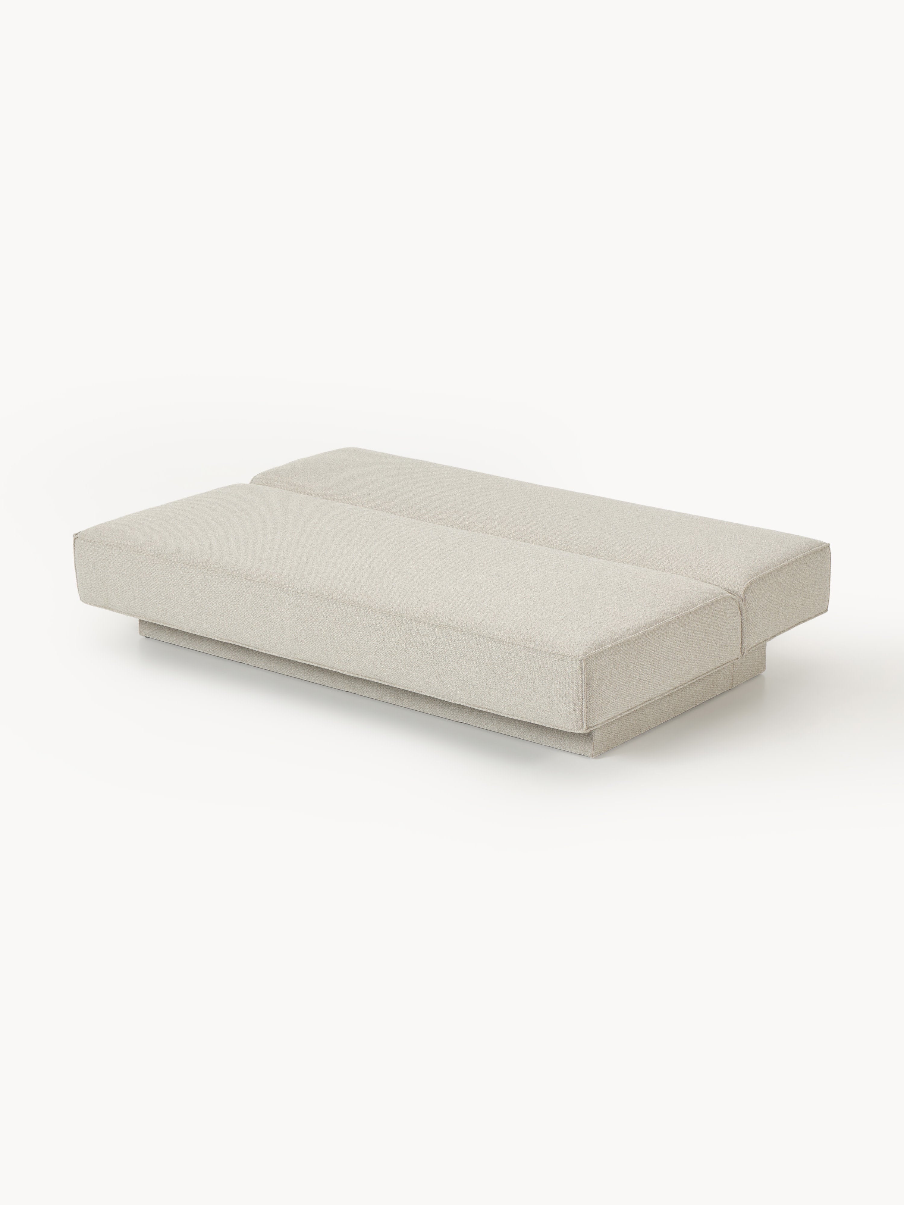 Bouclé-Schlafsofa David mit Stauraum