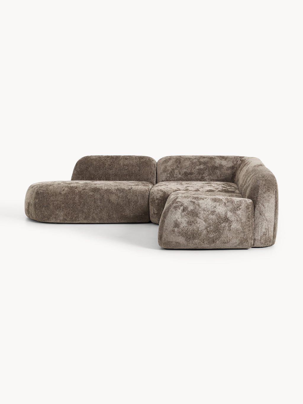 Galeriebild 1 - Modulares Teddy-Bouclé-Ecksofa Wolke (4-Sitzer) mit Chaiselongue