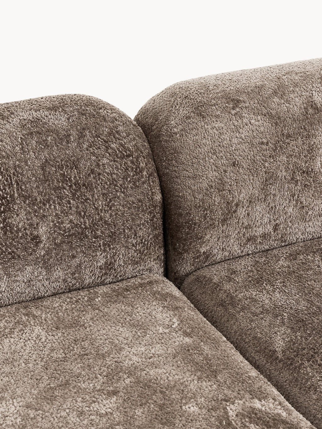 Modulares Teddy-Bouclé-Ecksofa Wolke (4-Sitzer) mit Chaiselongue