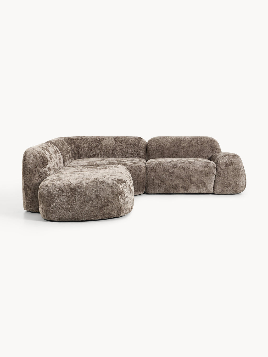 Modulares Teddy-Bouclé-Ecksofa Wolke (4-Sitzer) mit Chaiselongue