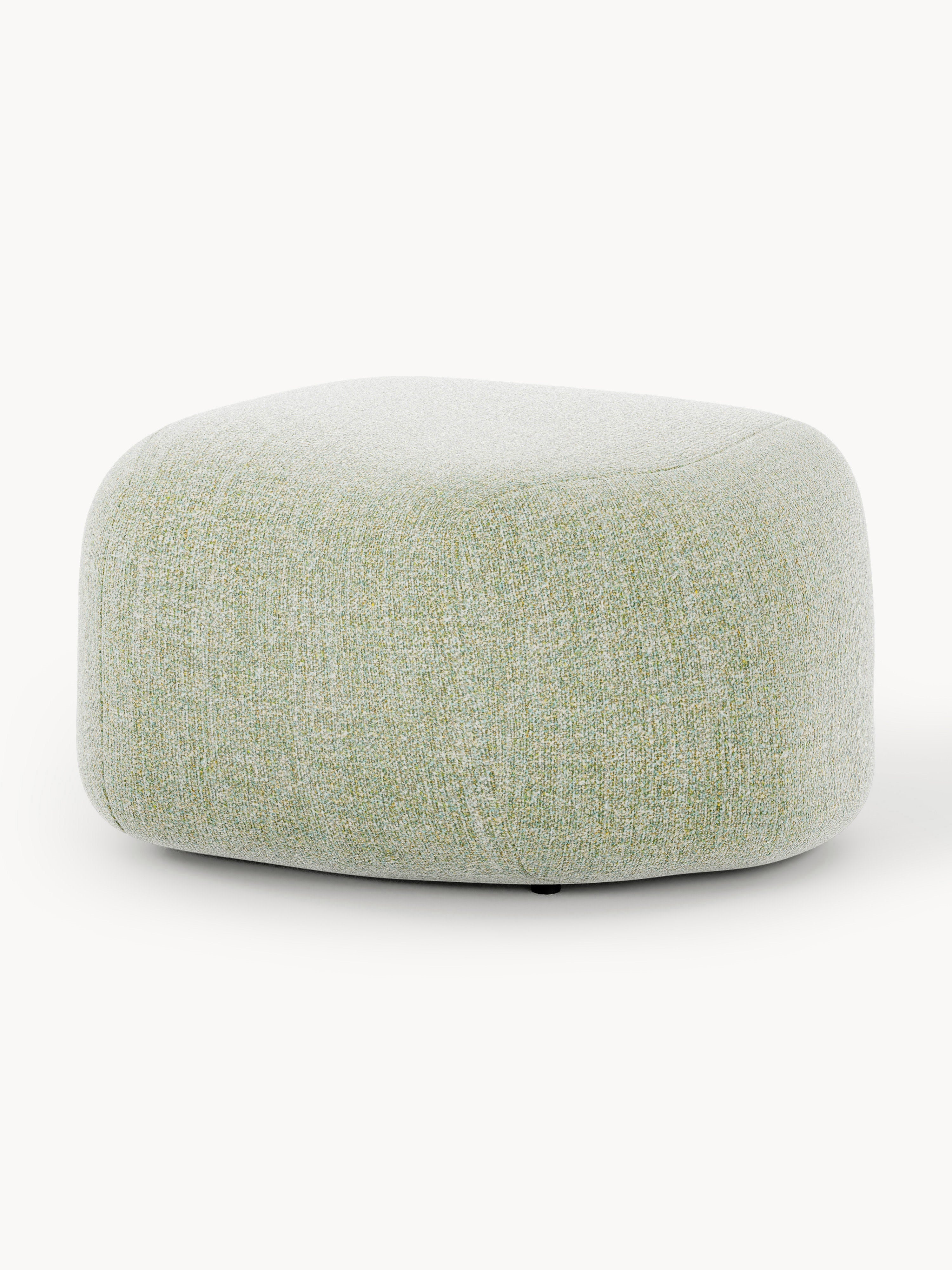 Galeriebild 1 - Ovaler Bouclé-Sofa-Hocker Wolke