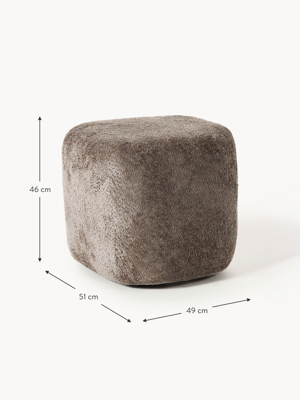 Hoher Teddy-Bouclé-Hocker Wolke