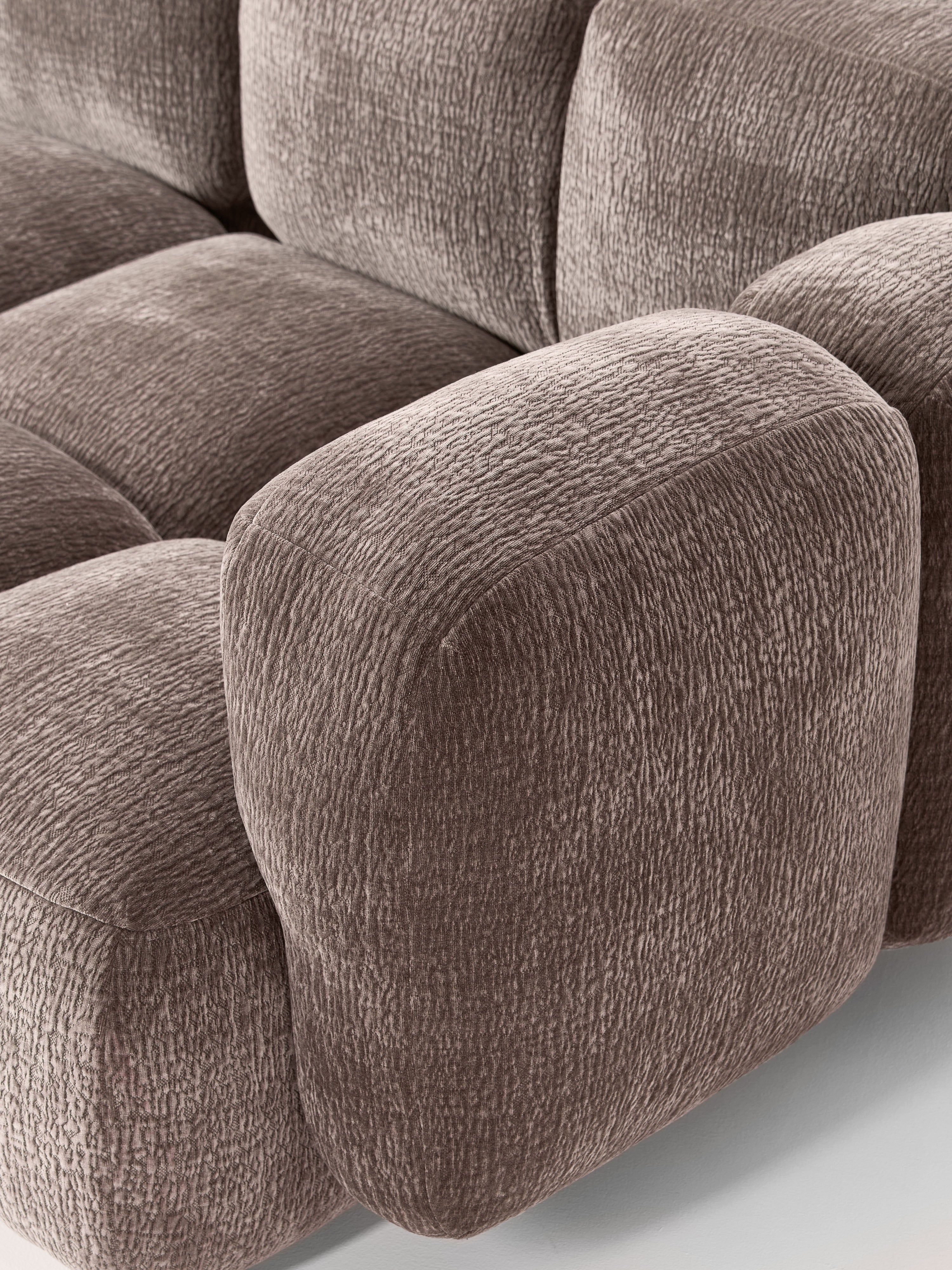 Modulares Sofa Tayla (4-Sitzer) mit Hocker (links/rechts)