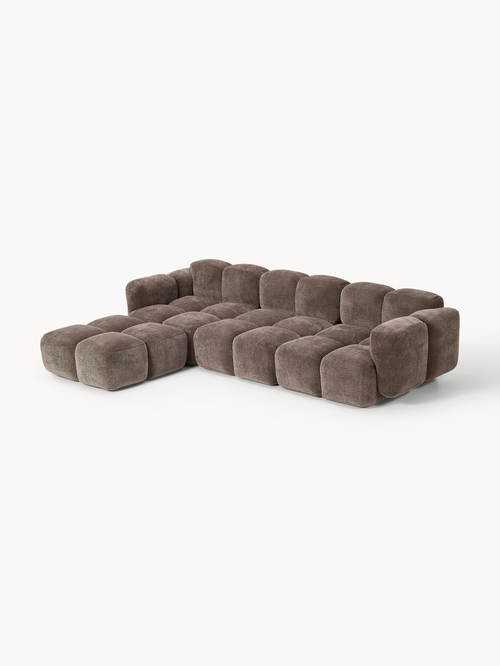 Modulares Sofa Tayla (4-Sitzer) mit Hocker (links/rechts)