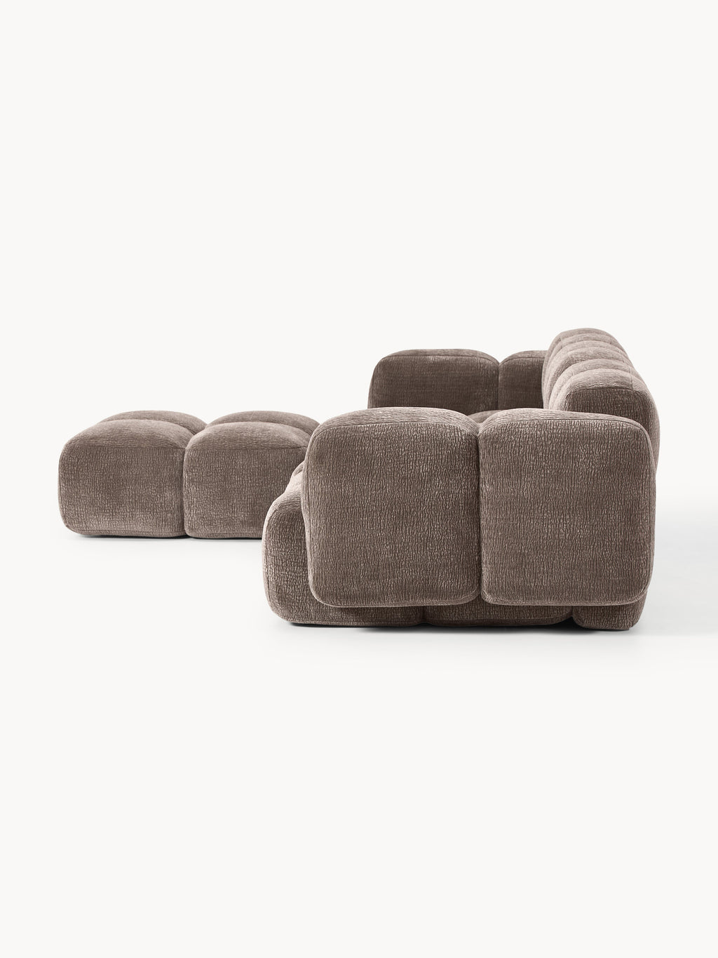 Modulares Sofa Tayla (4-Sitzer) mit Hocker (links/rechts)