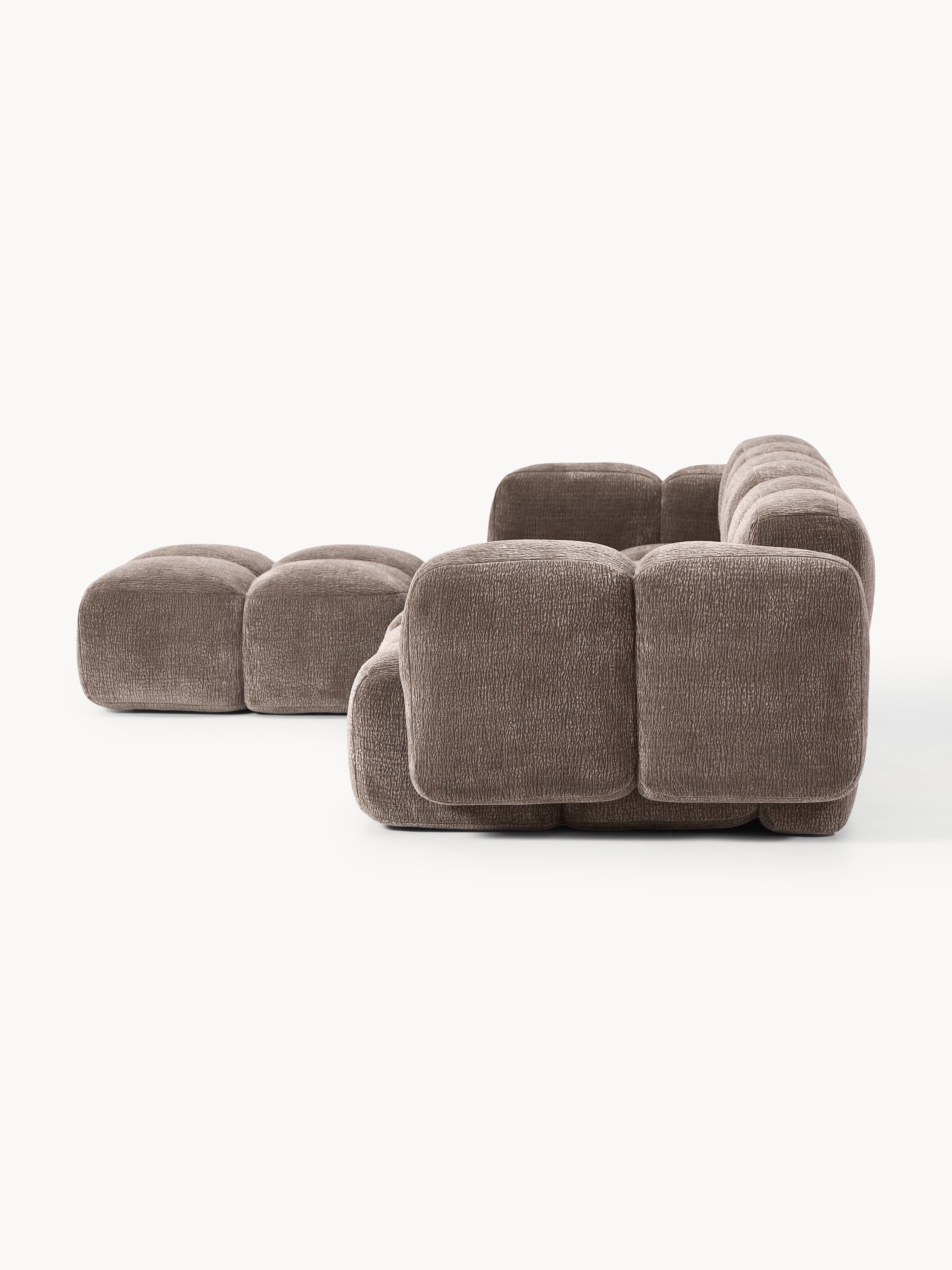 Modulares Sofa Tayla (4-Sitzer) mit Hocker (links/rechts)