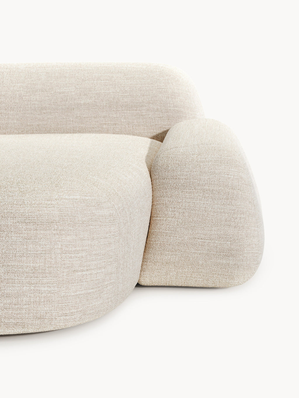 Modulares Bouclé-Ecksofa Wolke (4-Sitzer)