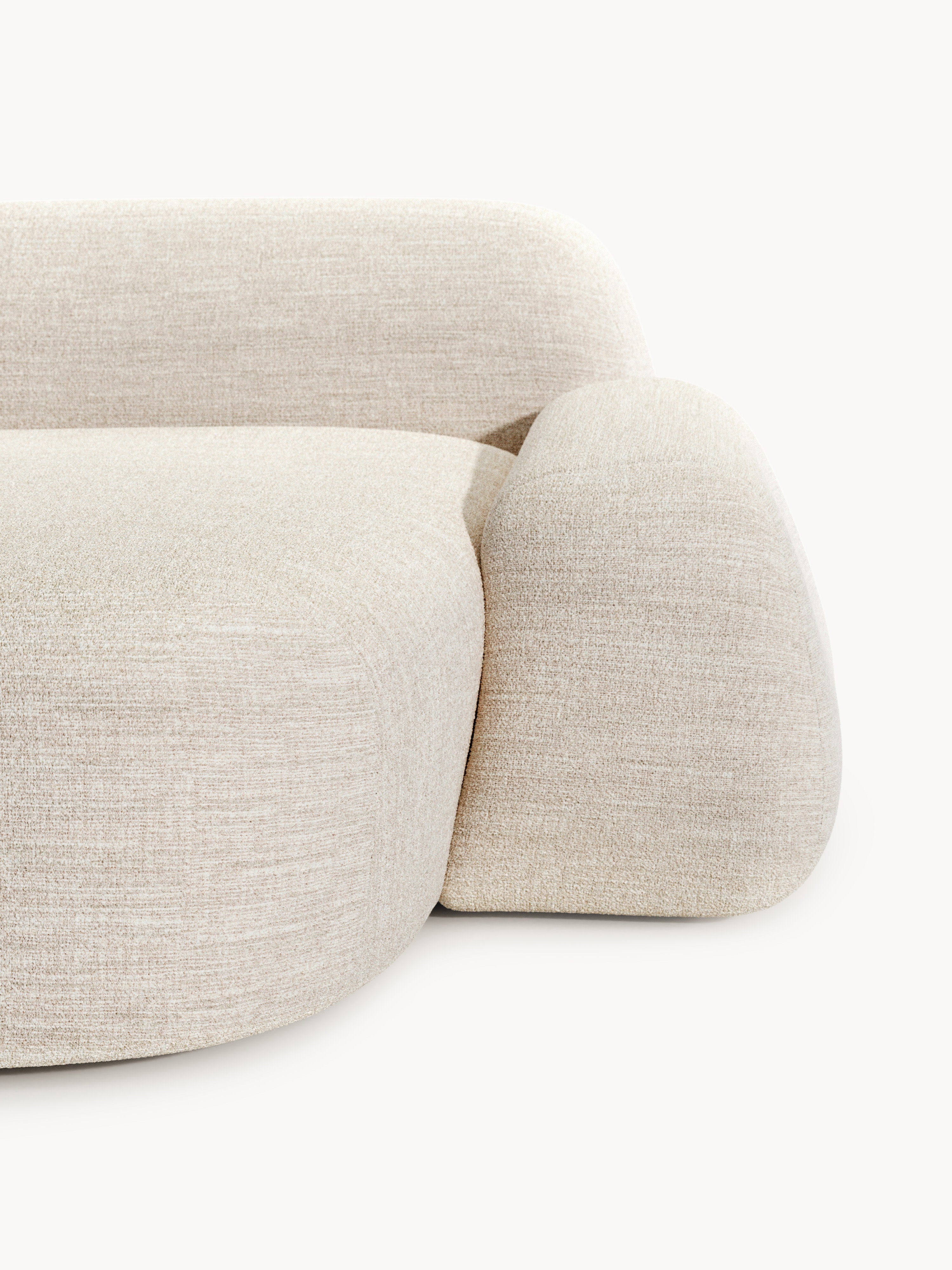 Modulares Bouclé-Ecksofa Wolke (4-Sitzer)