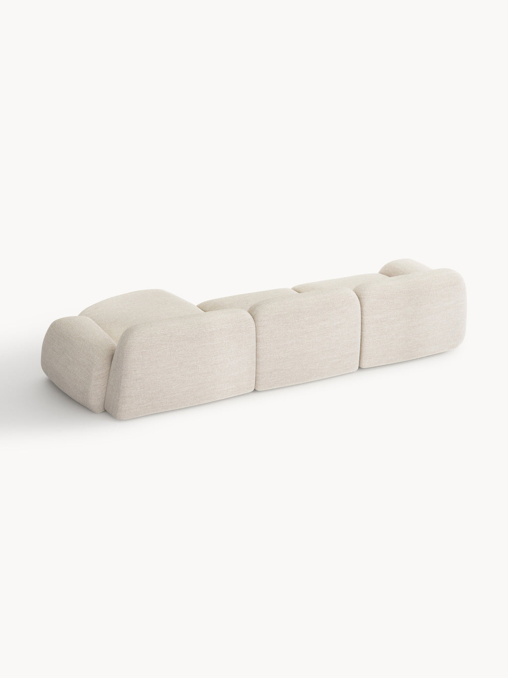 Modulares Bouclé-Ecksofa Wolke (4-Sitzer)