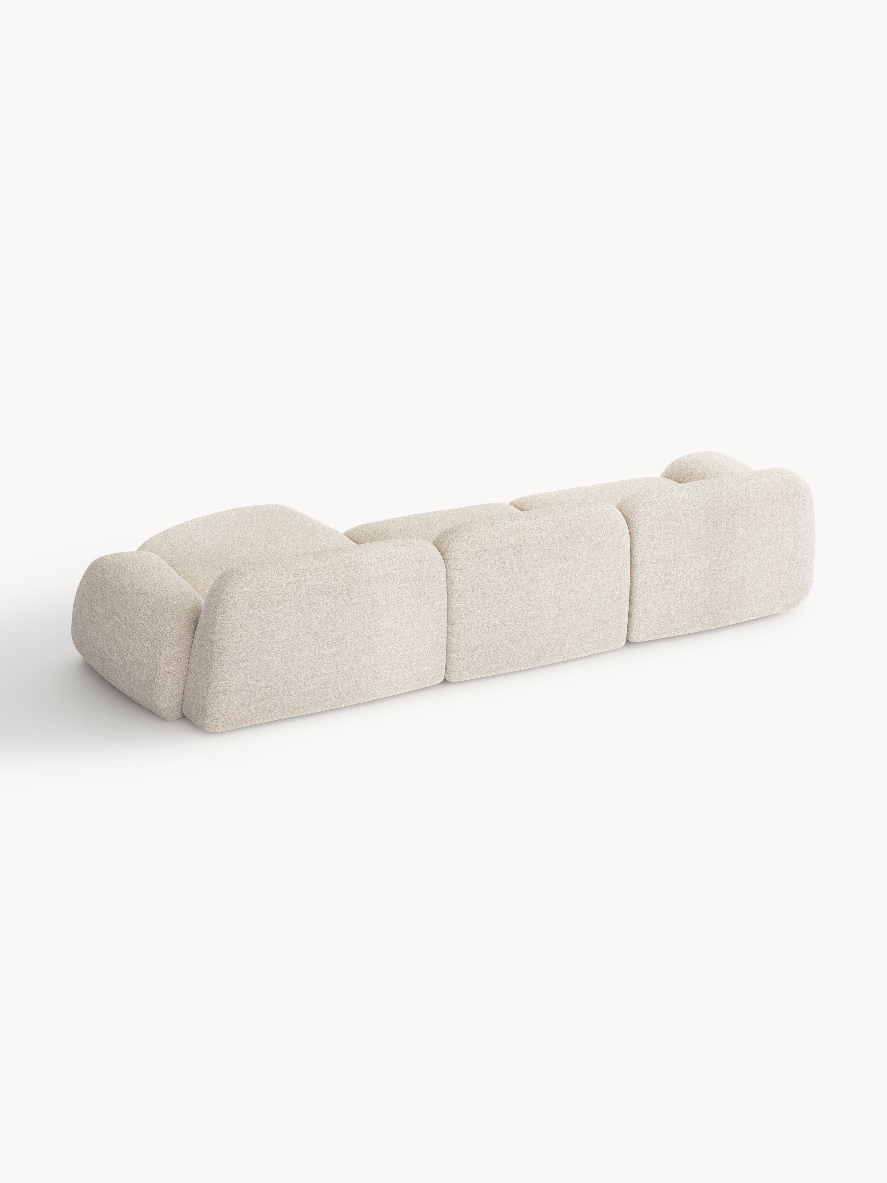 Modulares Bouclé-Ecksofa Wolke (4-Sitzer)