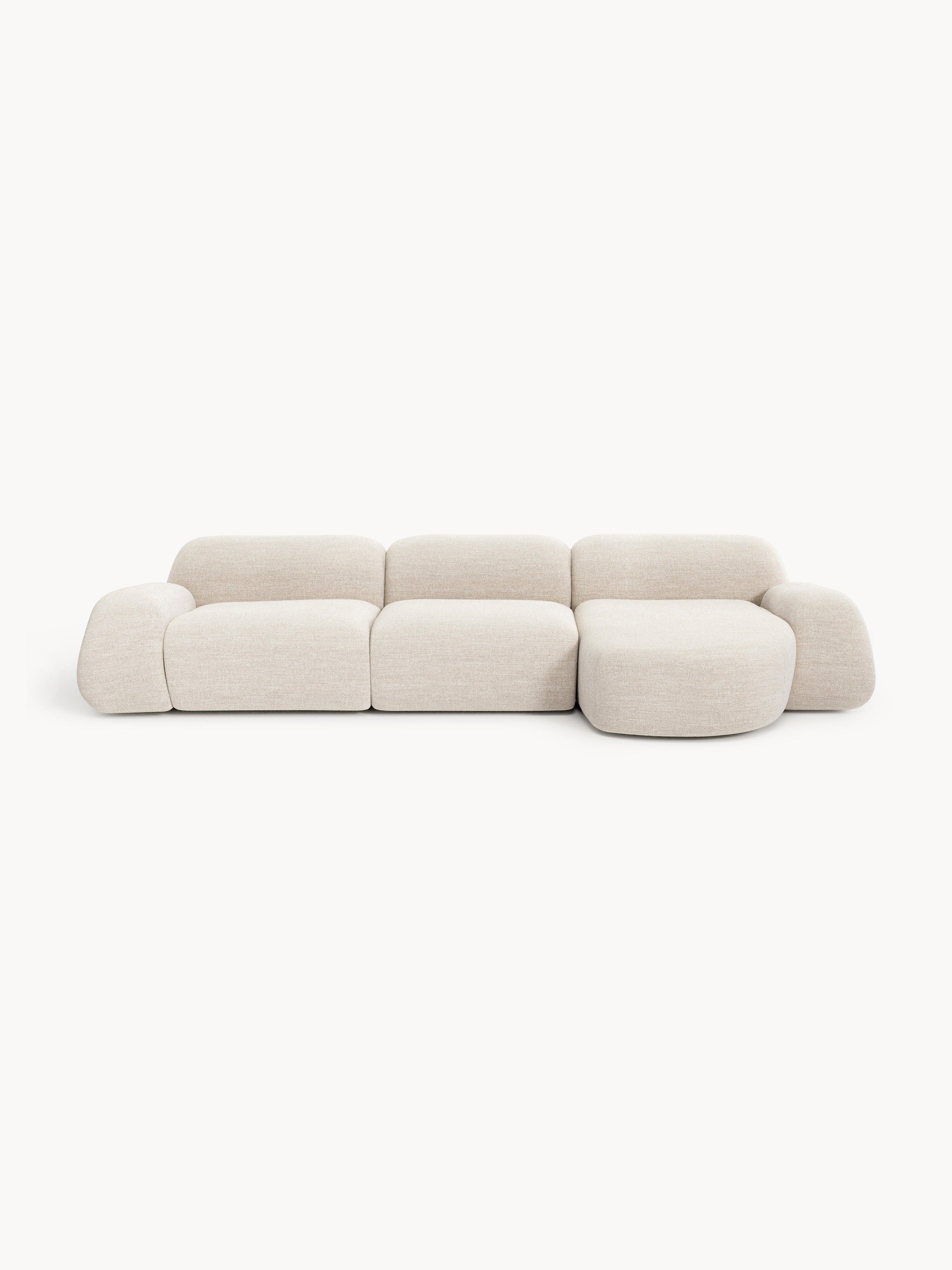Galeriebild 1 - Modulares Bouclé-Ecksofa Wolke (4-Sitzer)