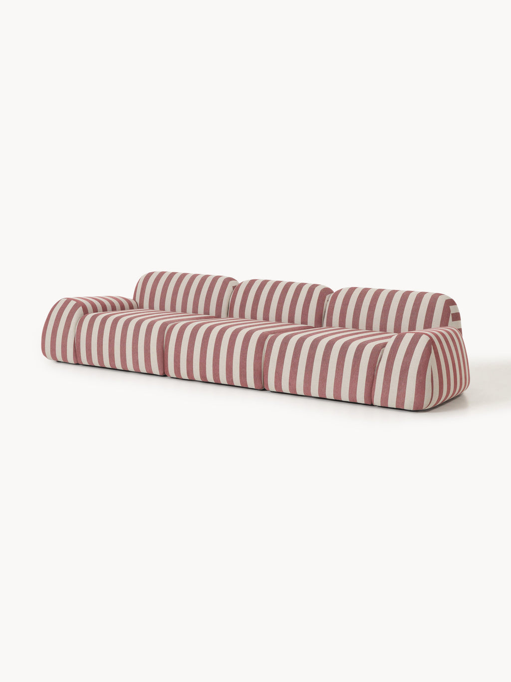 Modulares Gestreiftes Sofa Wolke (4-Sitzer)