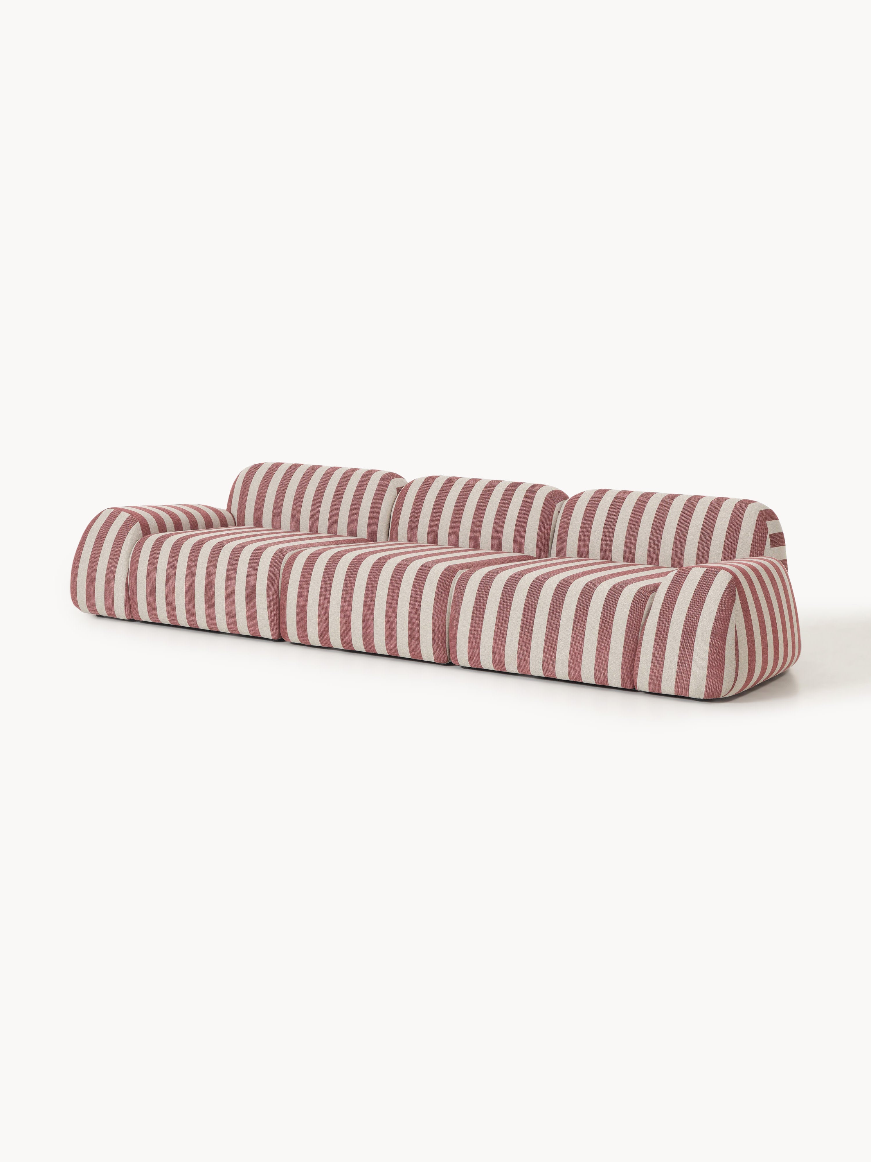 Modulares Gestreiftes Sofa Wolke (4-Sitzer)