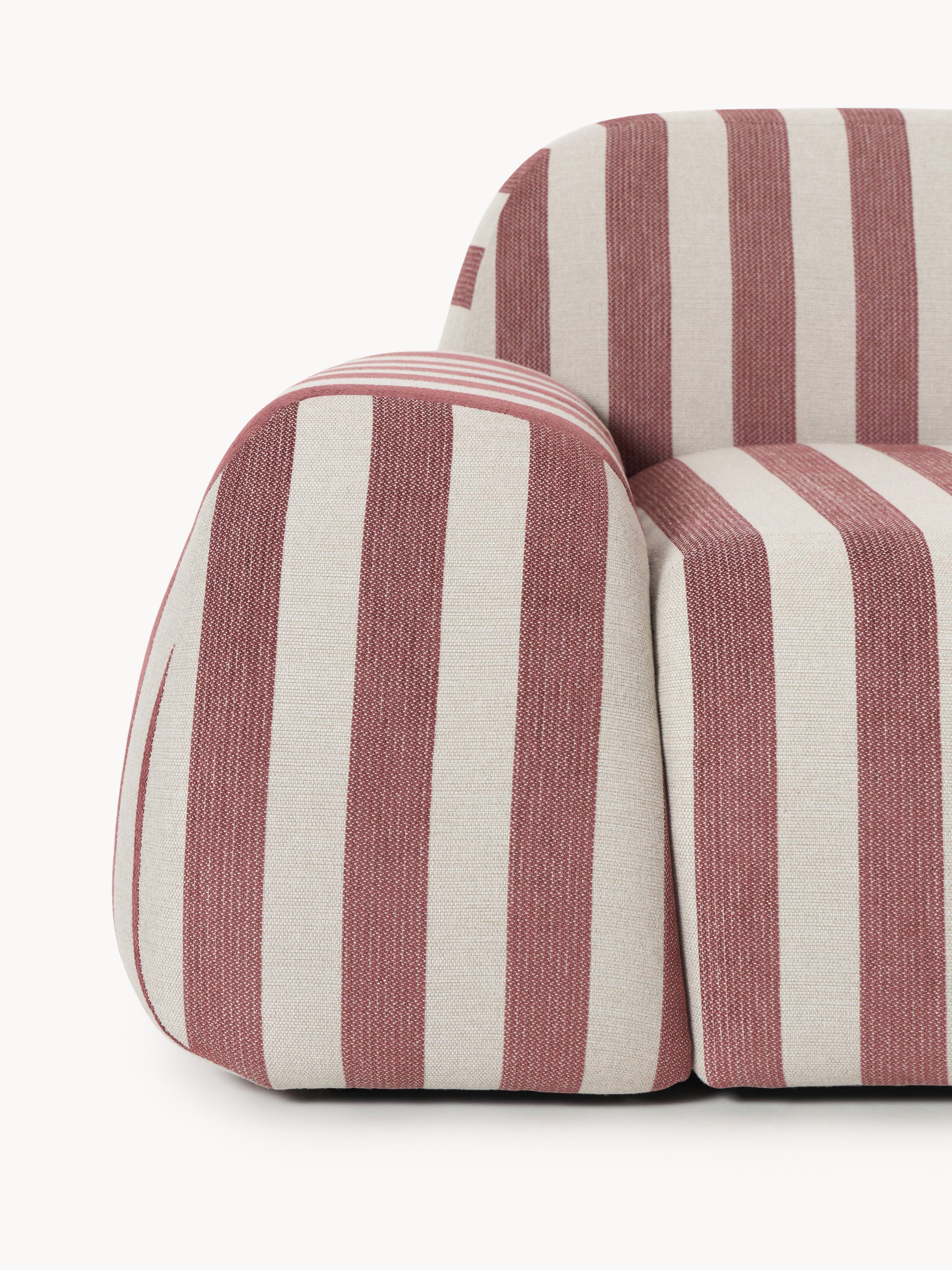 Modulares Gestreiftes Sofa Wolke (4-Sitzer)