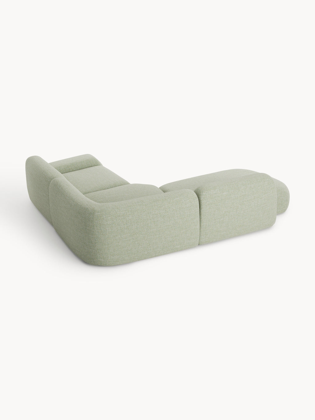 Modulares Bouclé-Ecksofa Wolke (4-Sitzer) mit Chaiselongue