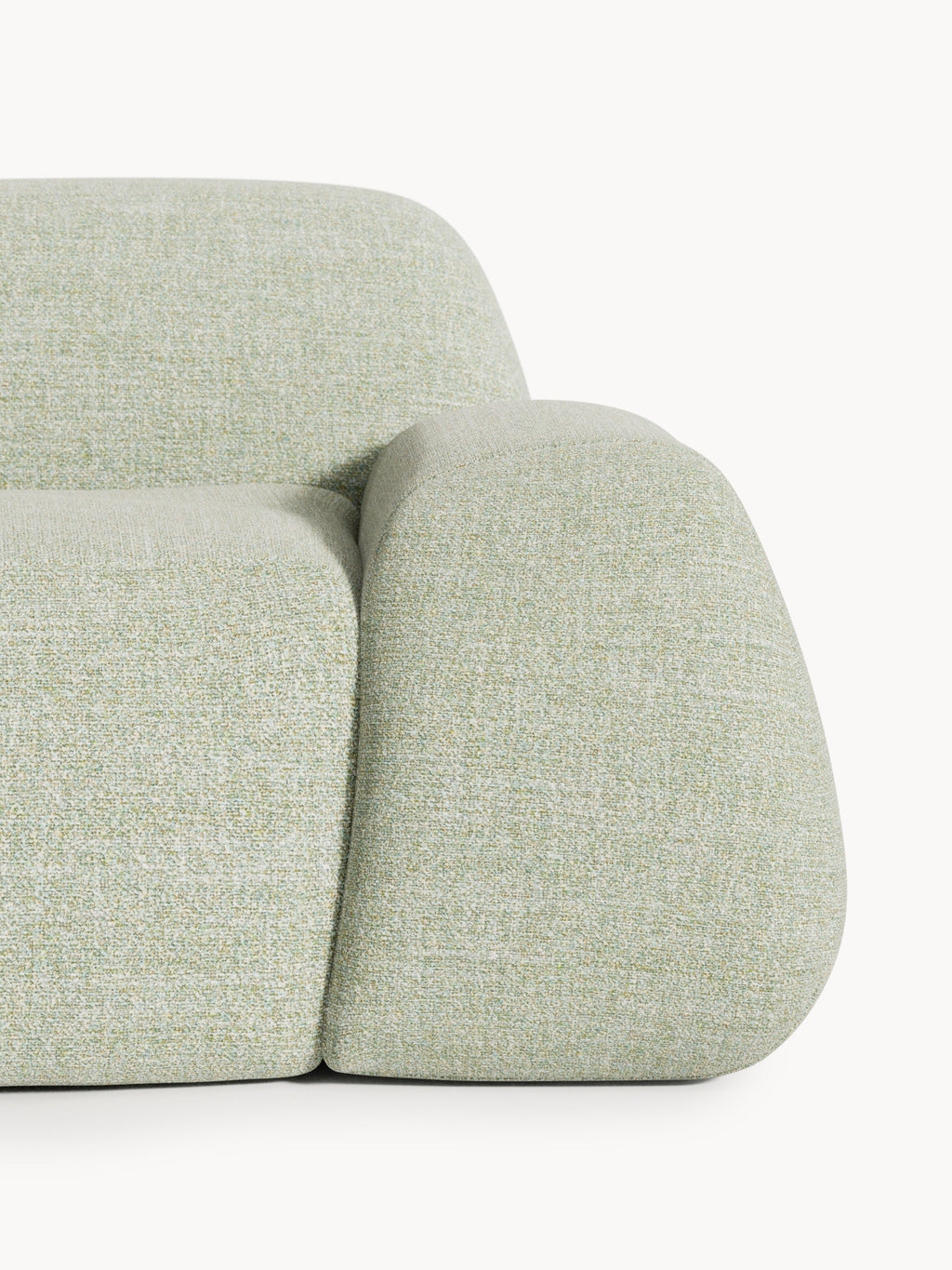 Modulares Bouclé-Ecksofa Wolke (4-Sitzer) mit Chaiselongue