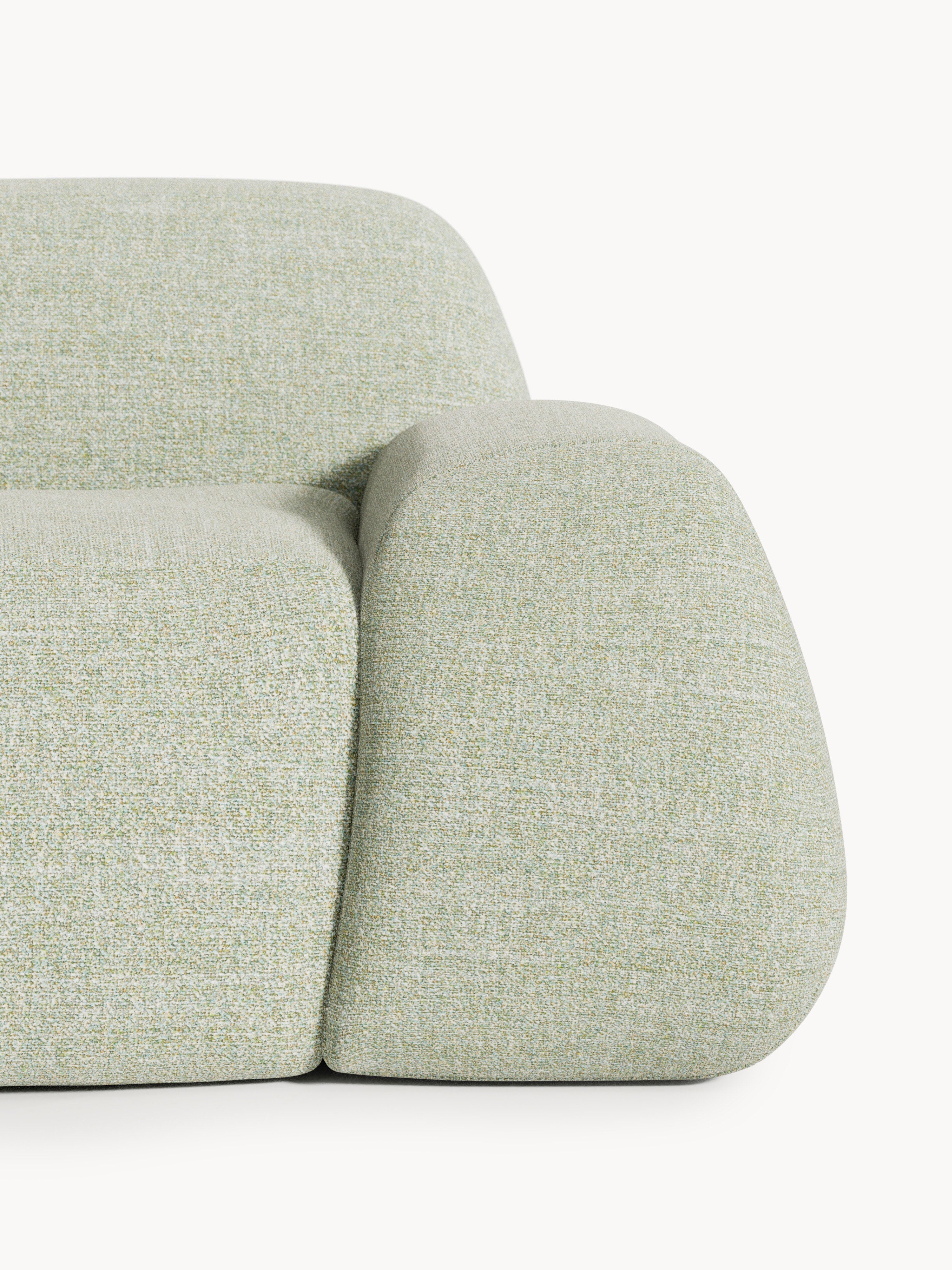Modulares Bouclé-Ecksofa Wolke (4-Sitzer) mit Chaiselongue