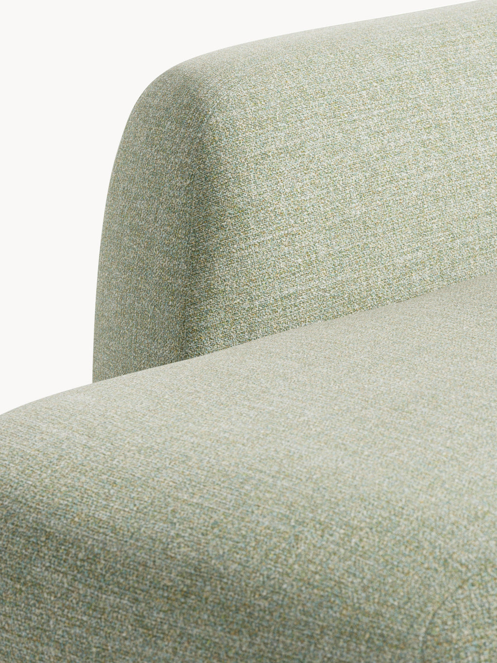 Modulares Bouclé-Ecksofa Wolke (4-Sitzer) mit Chaiselongue