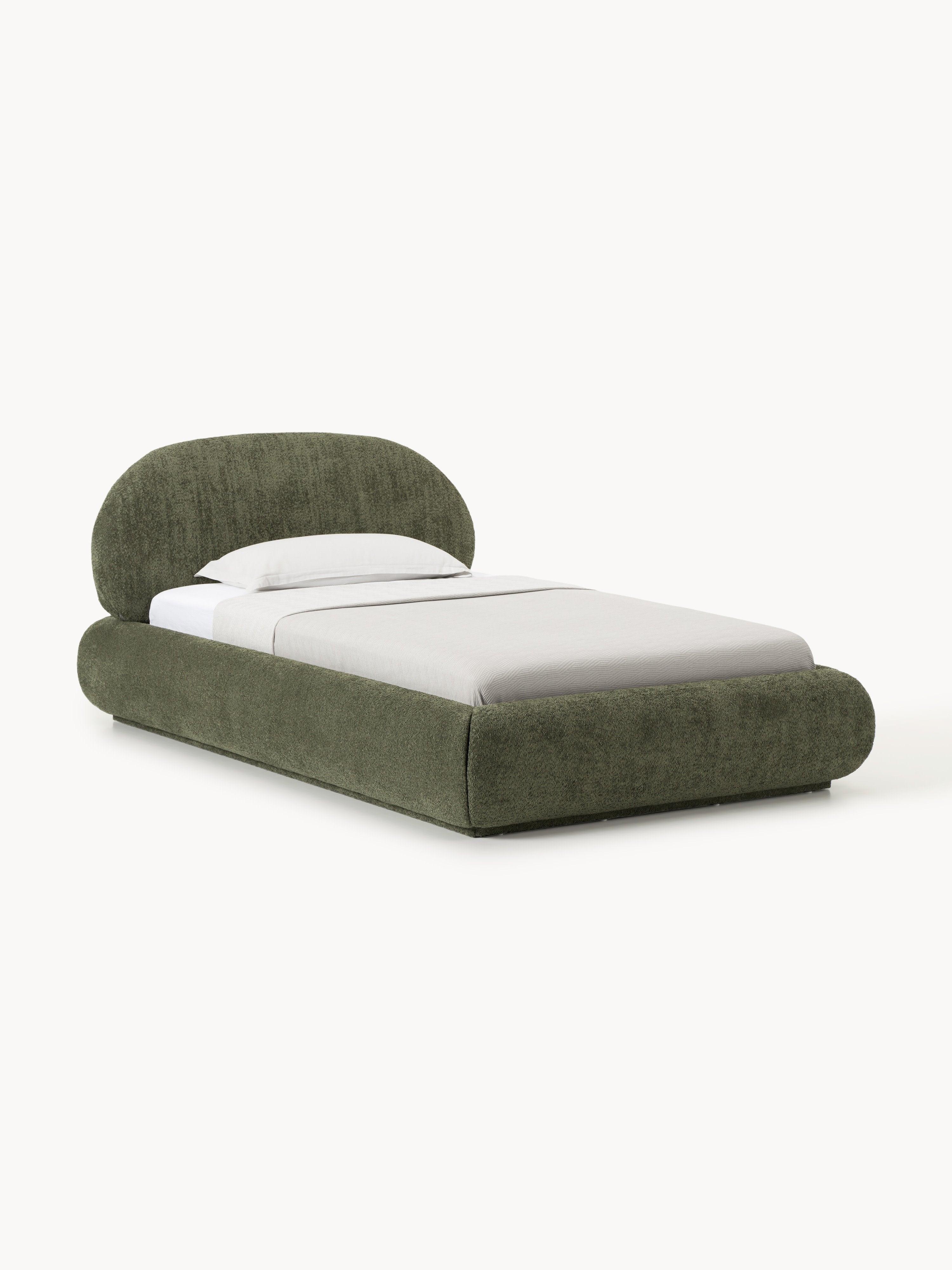 Galeriebild 1 - Einzelbett Alba aus Teddy-Bouclé