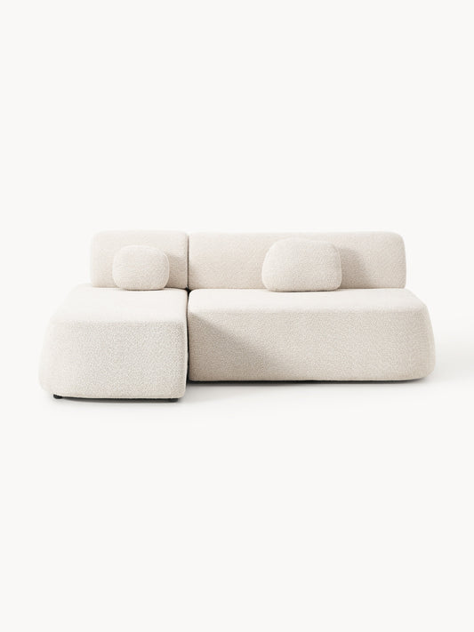 Galeriebild 1 - Schlafsofa Pao aus Teddy-Bouclé mit Stauraum