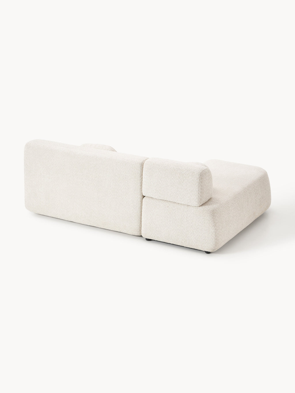 Schlafsofa Pao aus Teddy-Bouclé mit Stauraum