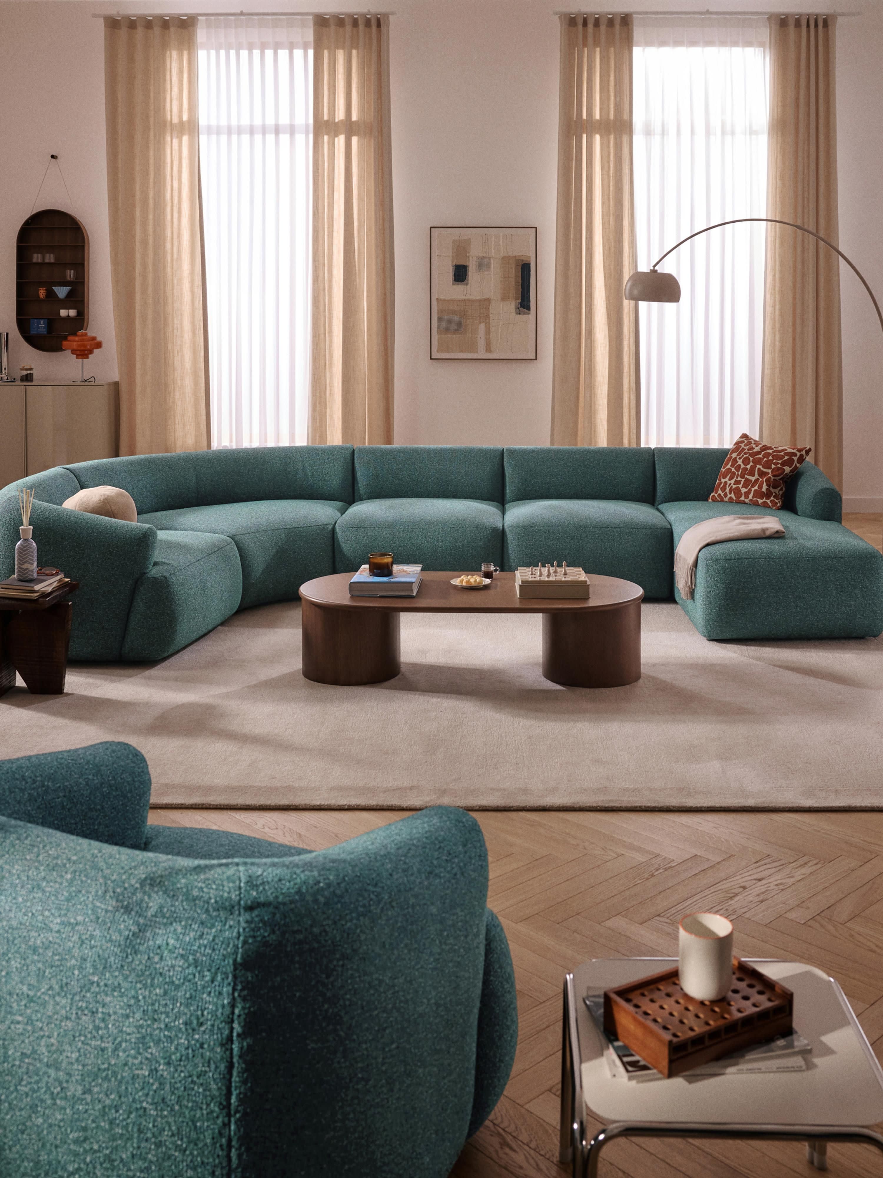 Modulares Bouclé-XL-Sofa Sofia