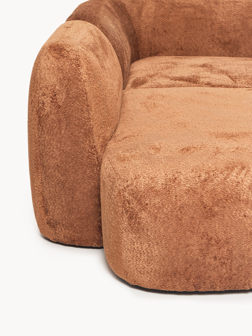 XL Modulares Teddy-Bouclé-Ecksofa Wolke mit Chaiselongue