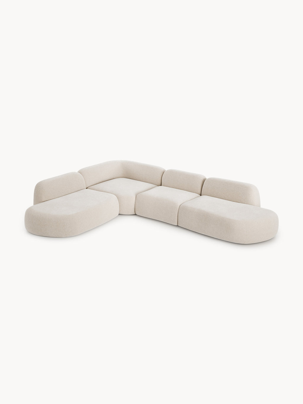 Modulares XL-Ecksofa Wolke mit Chaiselongue