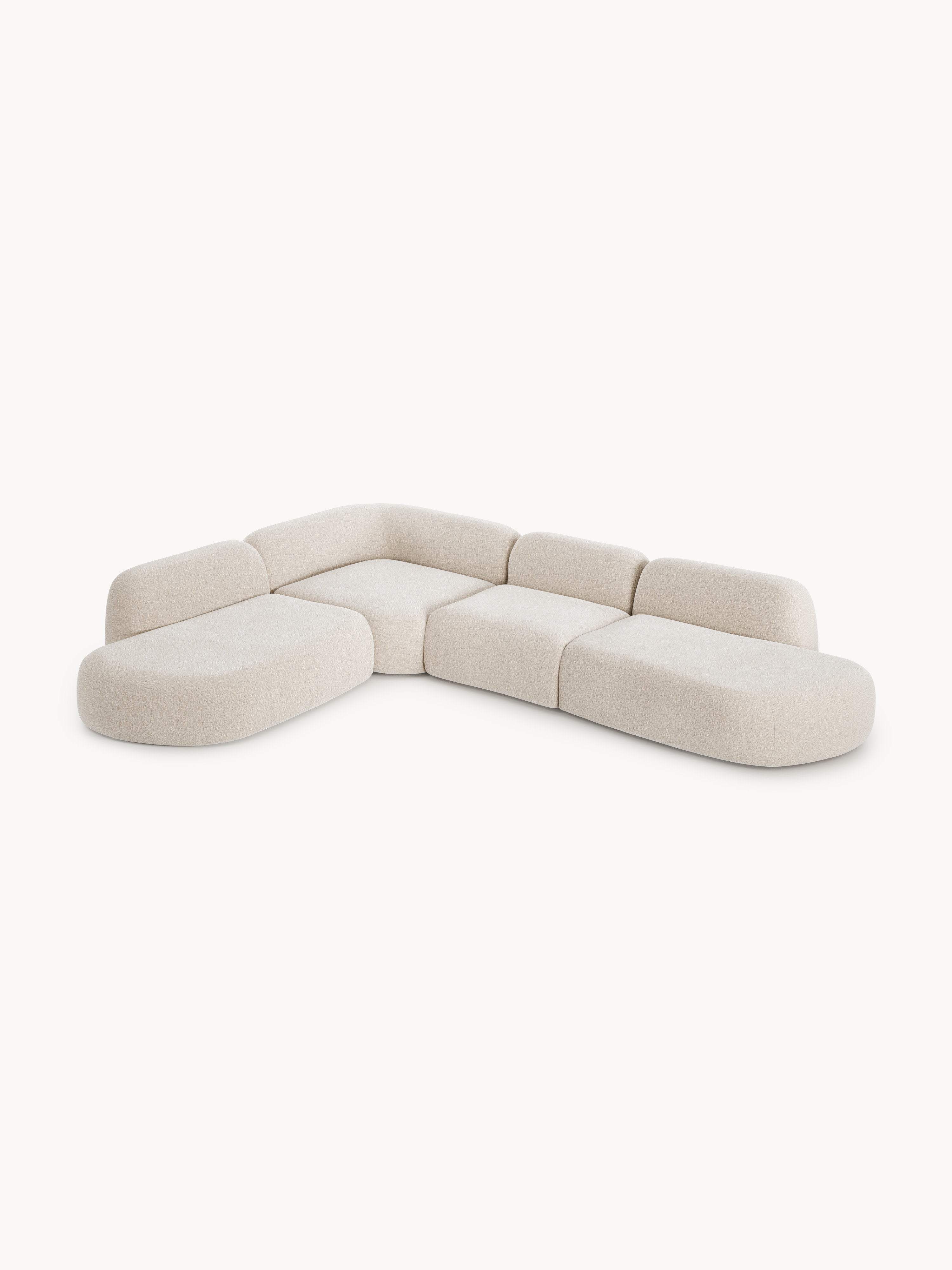 Modulares XL-Ecksofa Wolke mit Chaiselongue