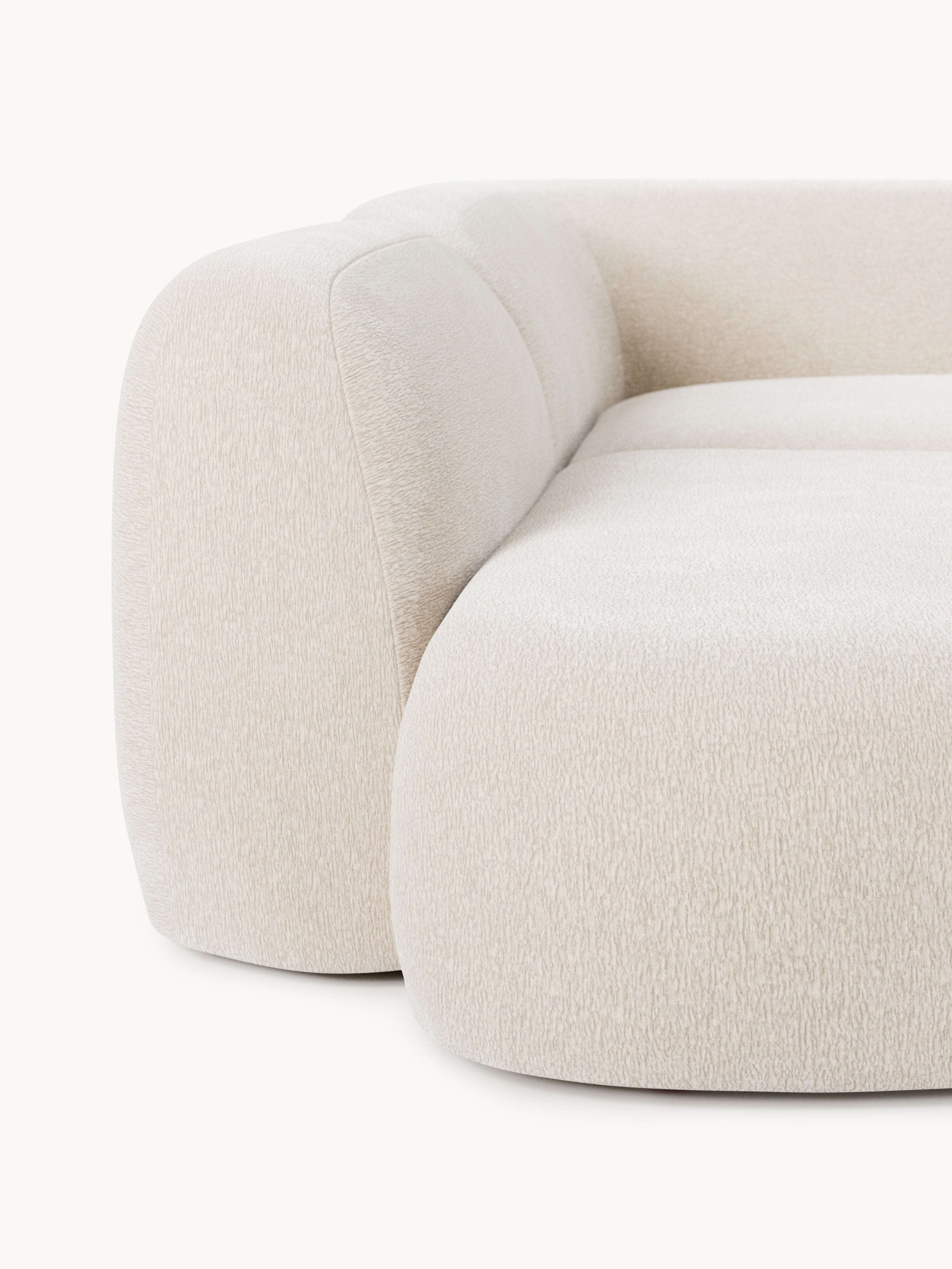 Modulares XL-Ecksofa Wolke mit Chaiselongue