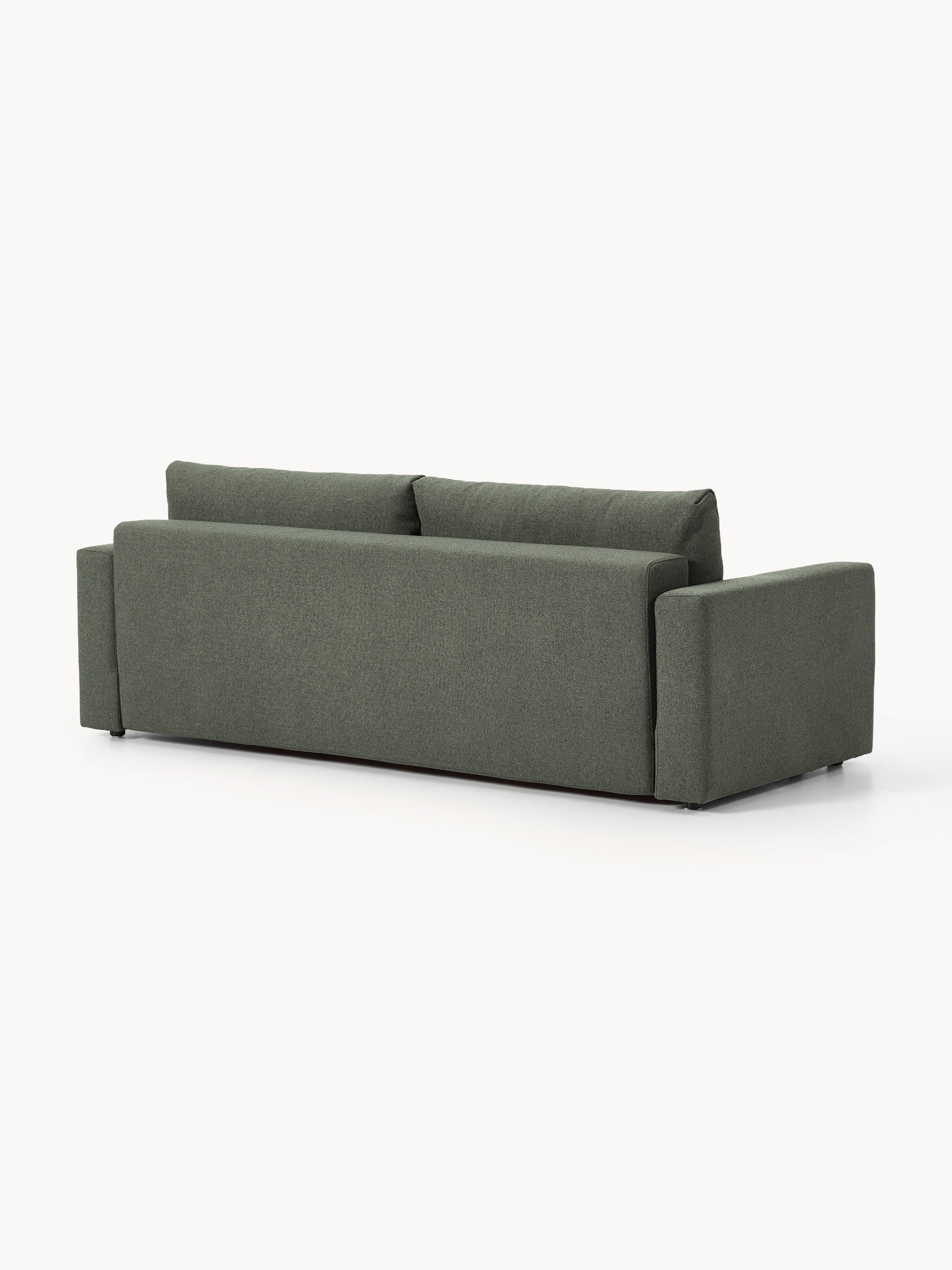 Bouclé-Schlafsofa Tasha (3-Sitzer) mit Stauraum