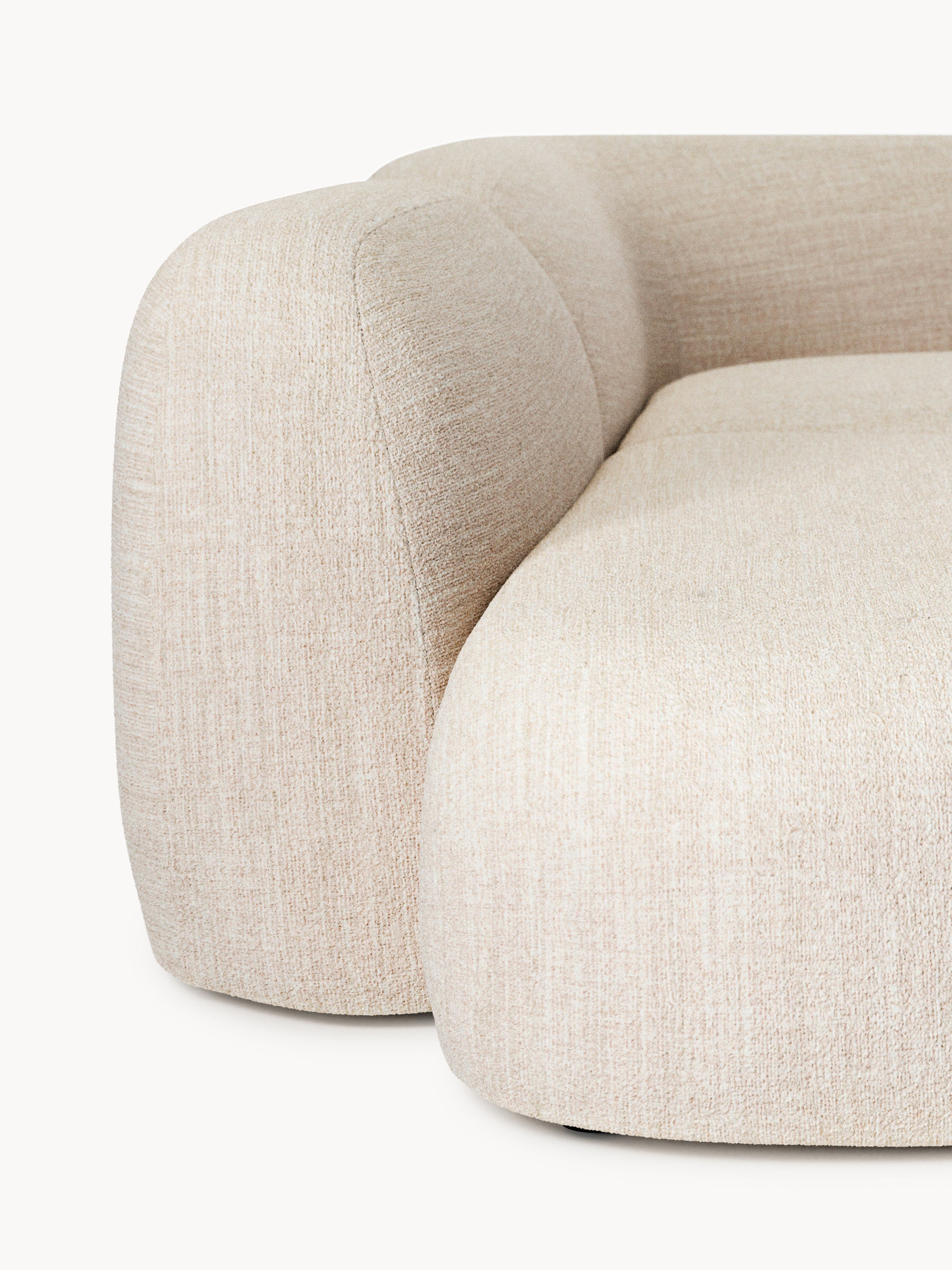 Modulares Bouclé-XL-Ecksofa Wolke mit Chaiselongue