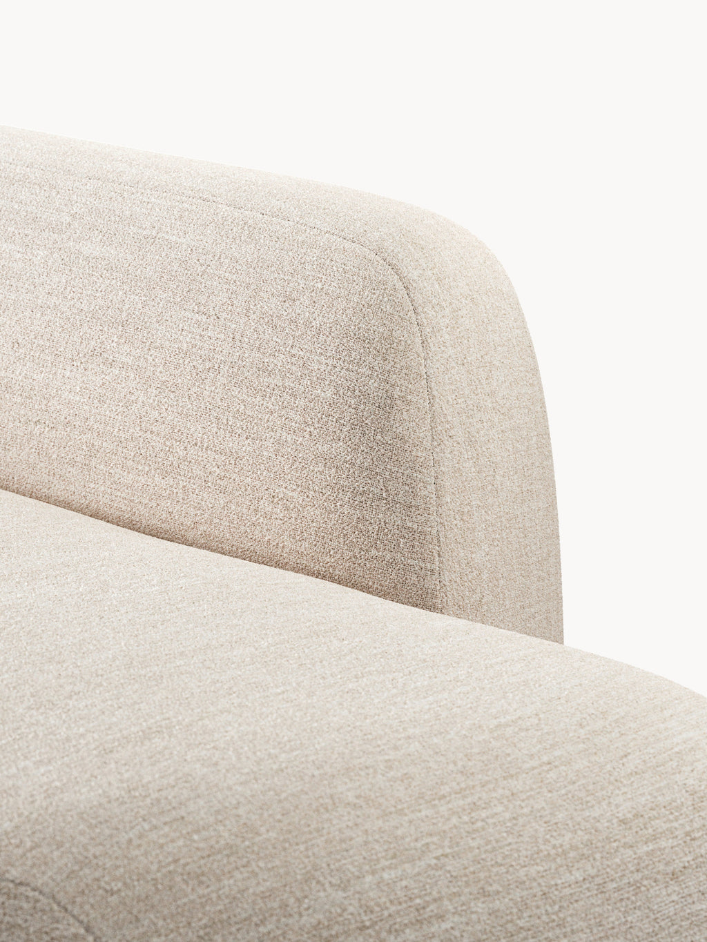 Modulares Bouclé-XL-Ecksofa Wolke mit Chaiselongue
