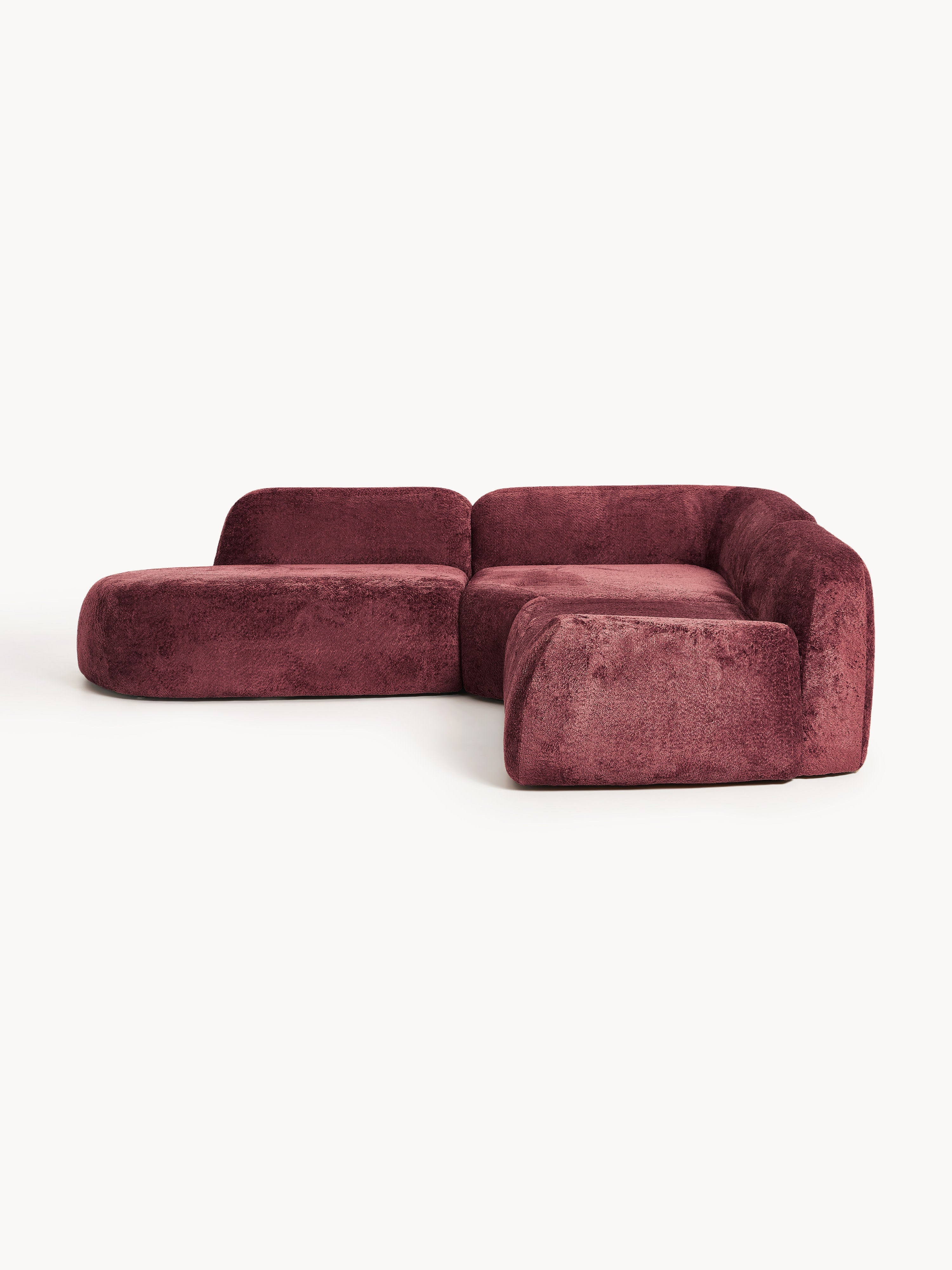 Galeriebild 1 - Modulares Teddy-Bouclé-Ecksofa Wolke (4-Sitzer) mit Chaiselongue