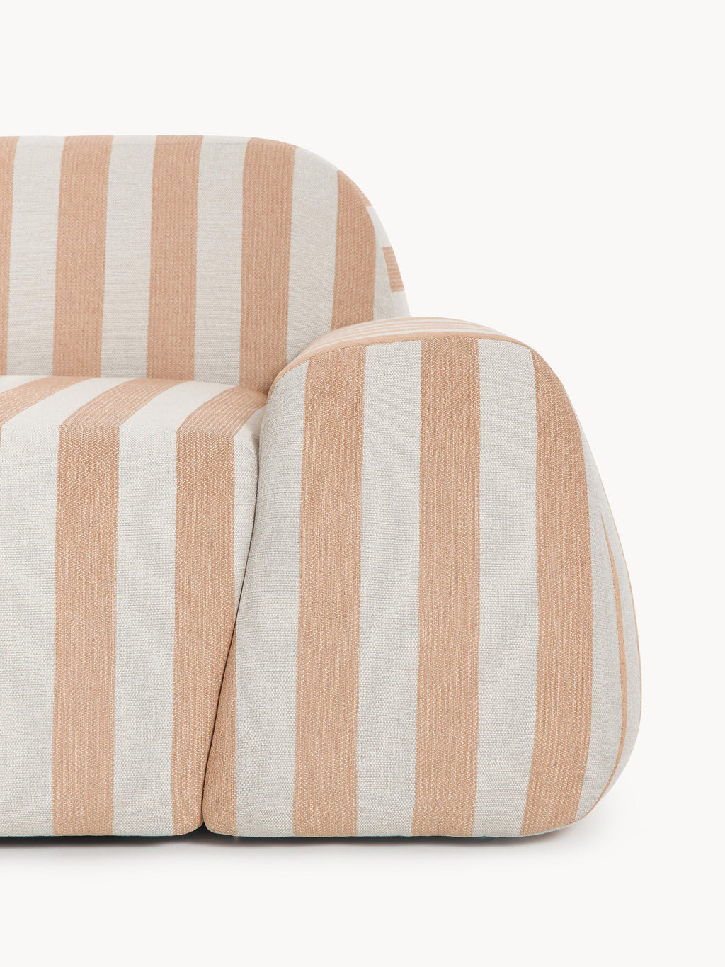 Modulares Gestreiftes XL-Ecksofa Wolke mit Chaiselongue