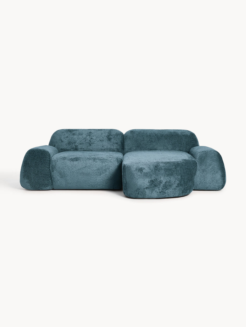Galeriebild 1 - Modulares Teddy-Bouclé-Ecksofa Wolke (3-Sitzer)