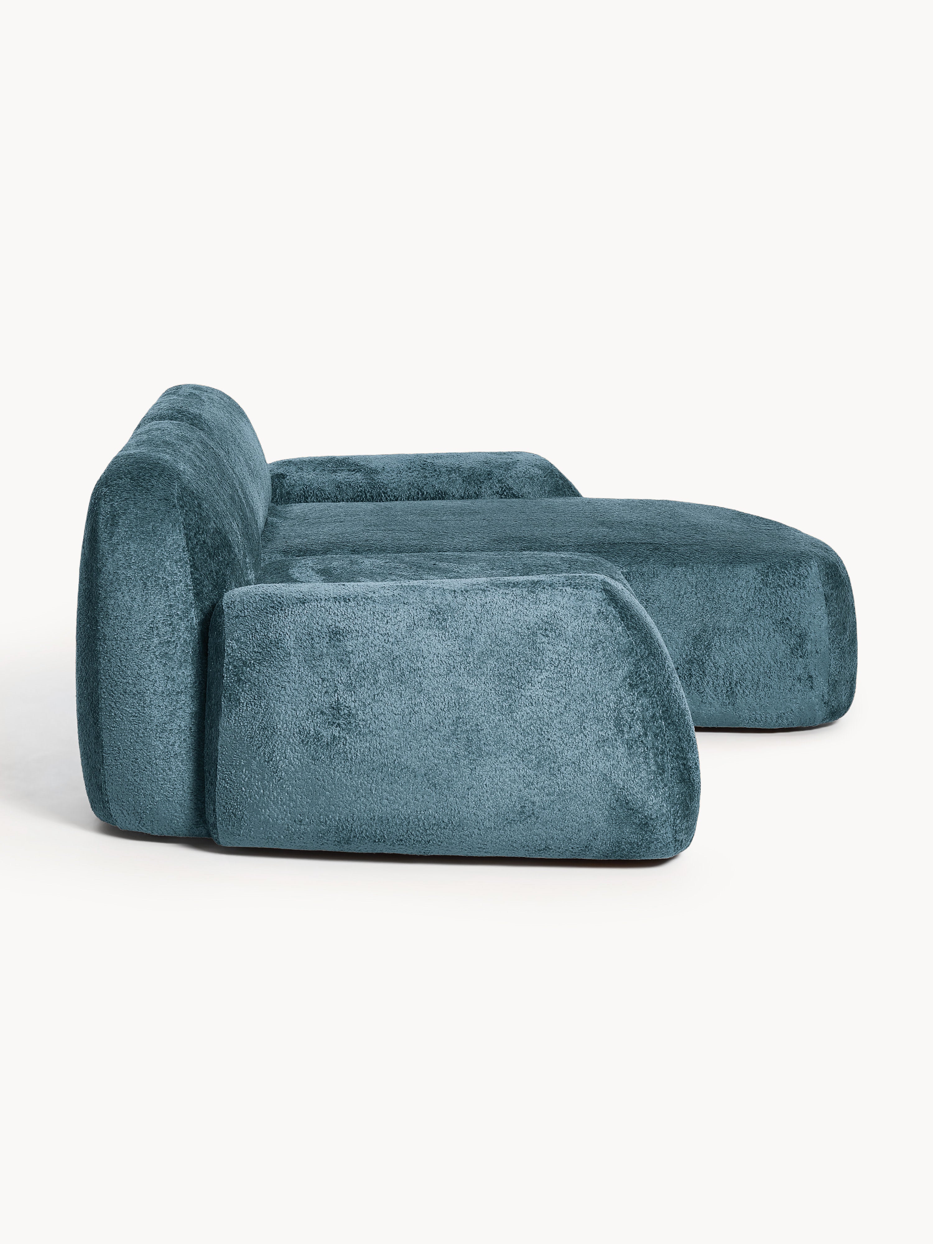 Modulares Teddy-Bouclé-Ecksofa Wolke (3-Sitzer)