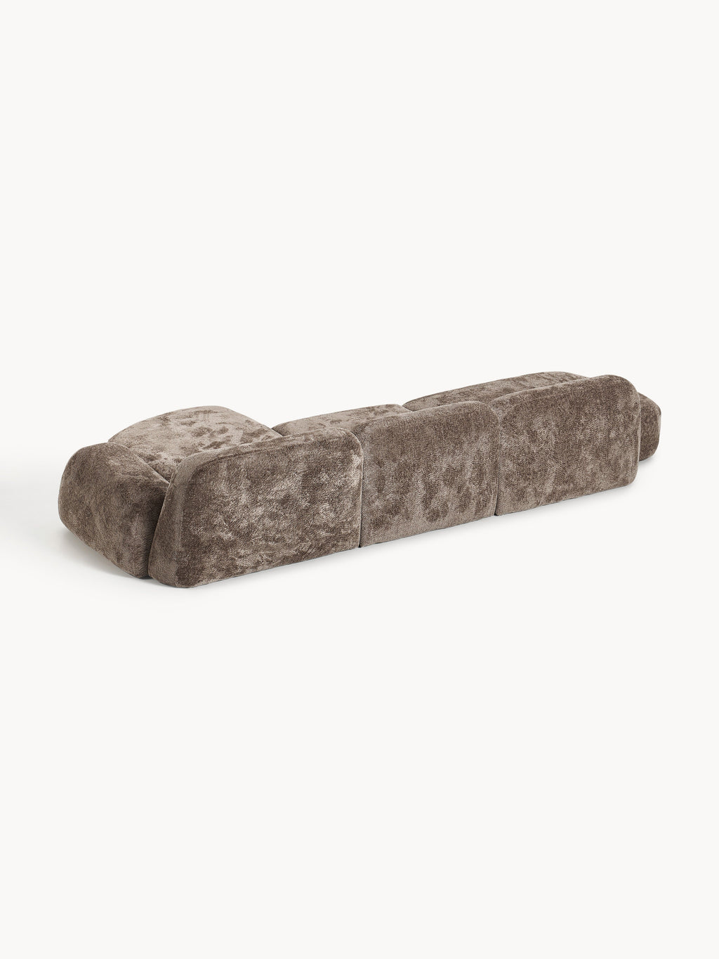 Modulares Teddy-Bouclé-Ecksofa Wolke (4-Sitzer) mit Chaiselongue